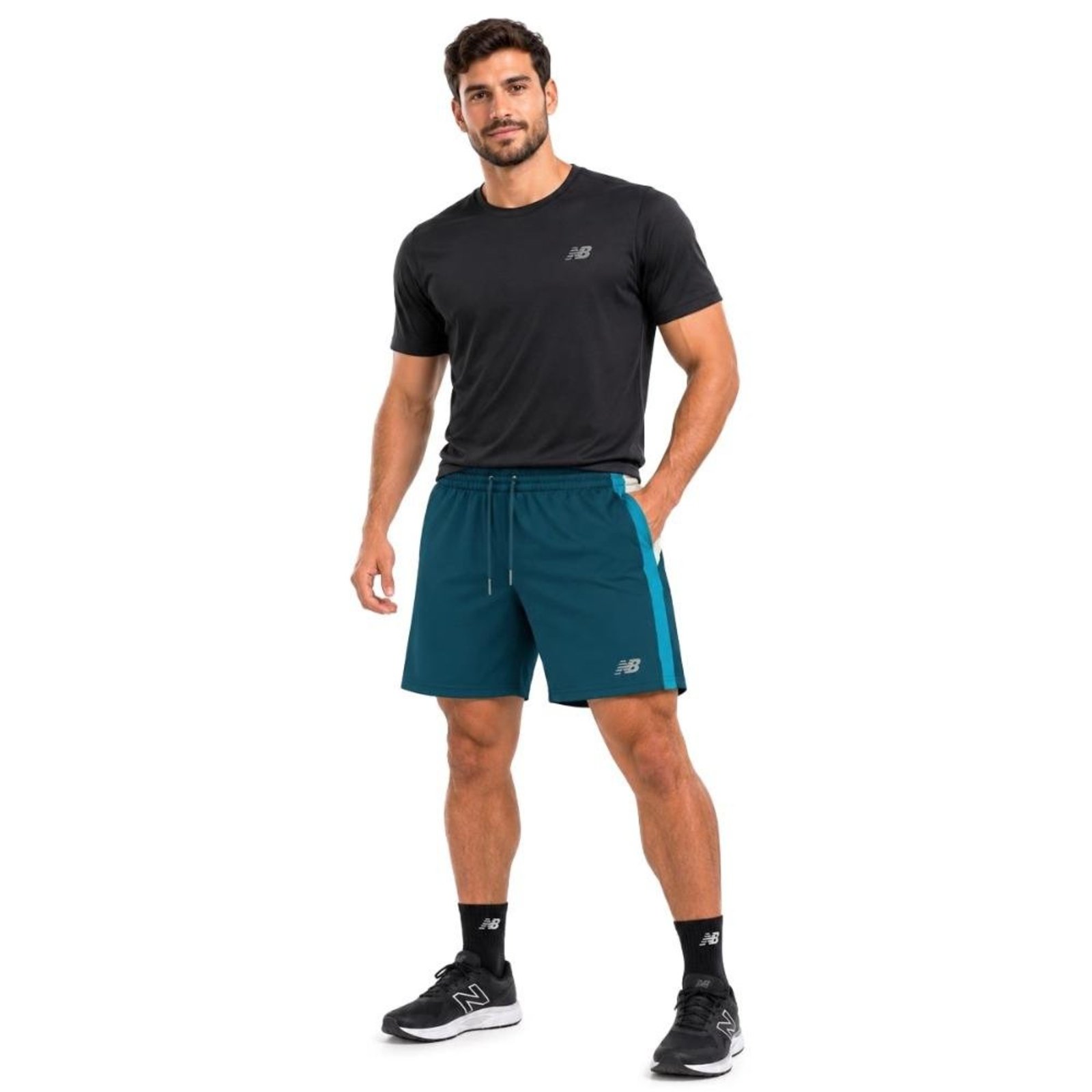 Shorts New Balance Fast Days 7" Masculino Verde"