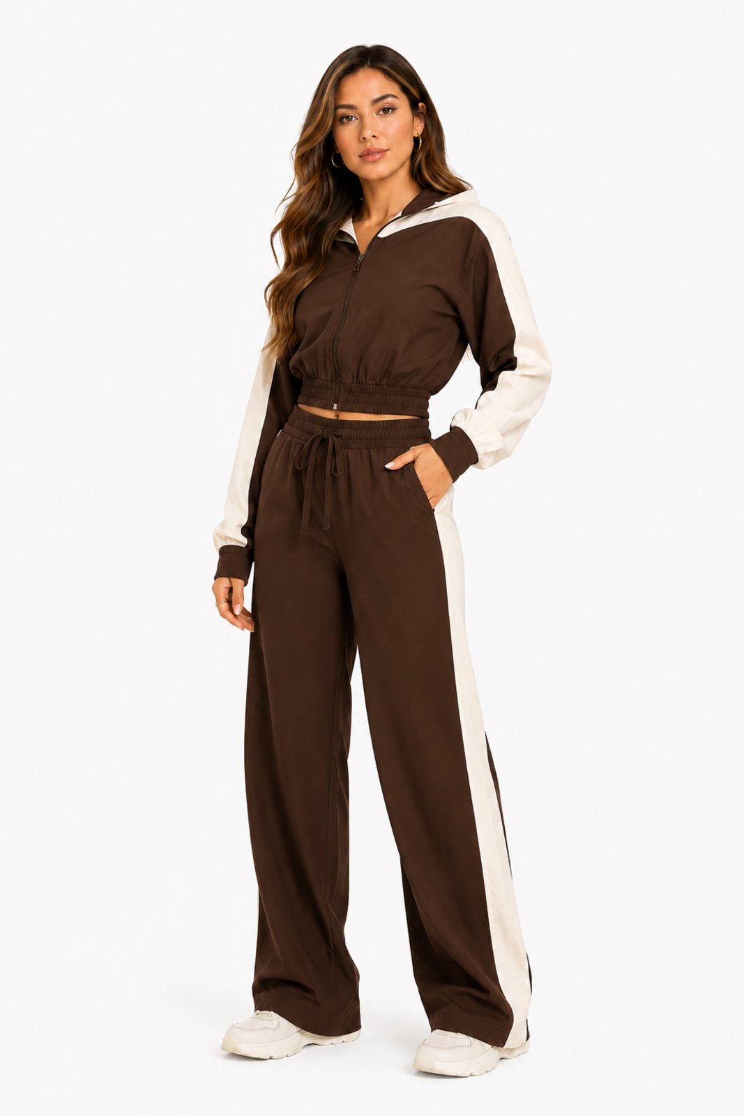 Conjunto Moletom D Bell Outlet Fashion Casual Sport Marrom