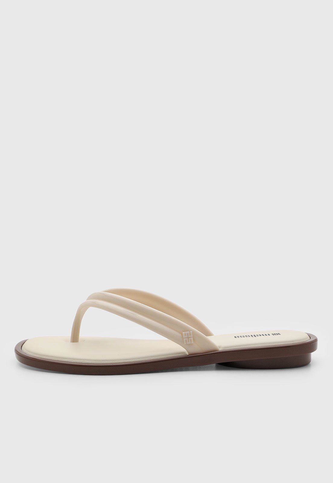 Rasteira Feminina Melissa Tiras Entrelaçadas Off-White