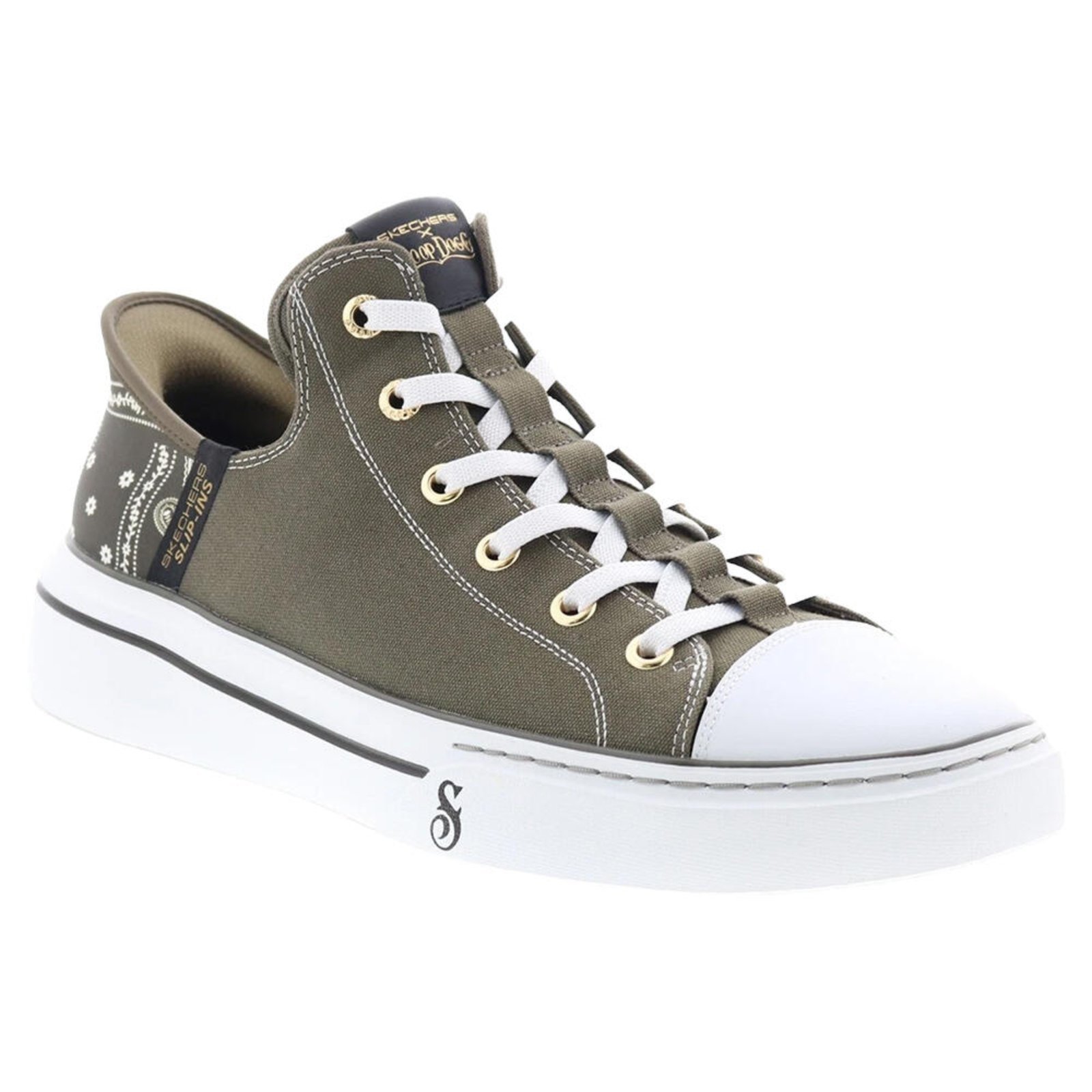 Tênis Masculino Snoop Dogg: Snopp One- Og Canvas Skechers 251036 5671036 Verde Militar