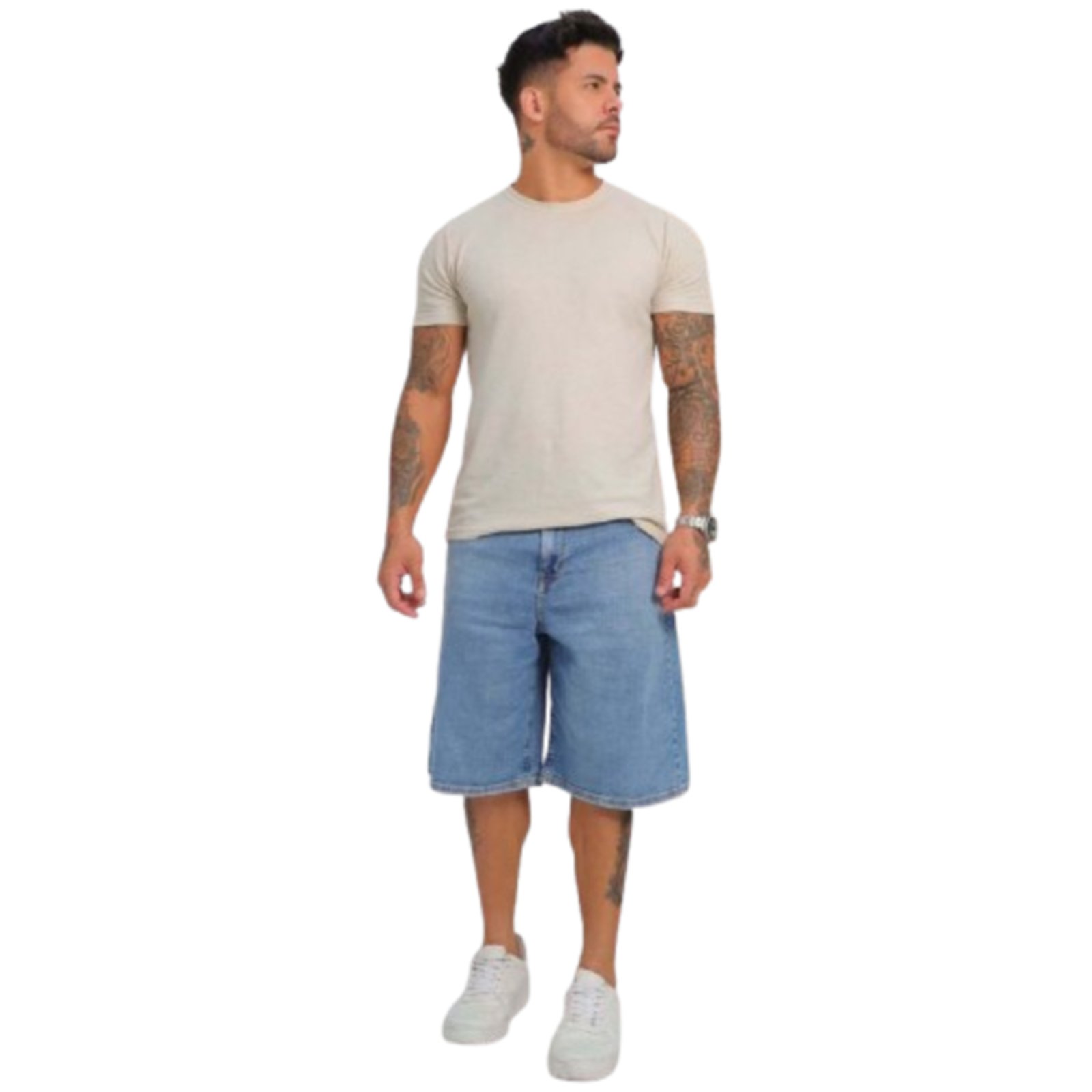 Bermuda Baggy Masculina Azul Escuro Sj