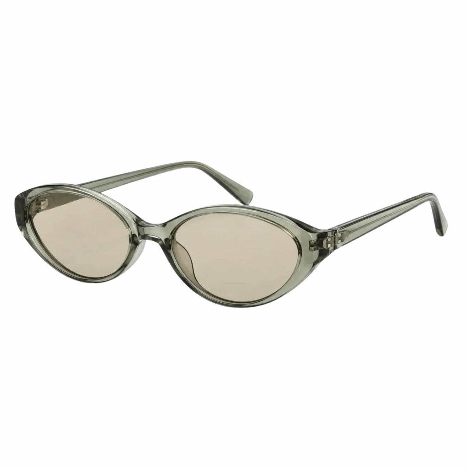 Óculos de Sol Oval Retrô Vintage Fashion Proteção UV400 Armação Transparente