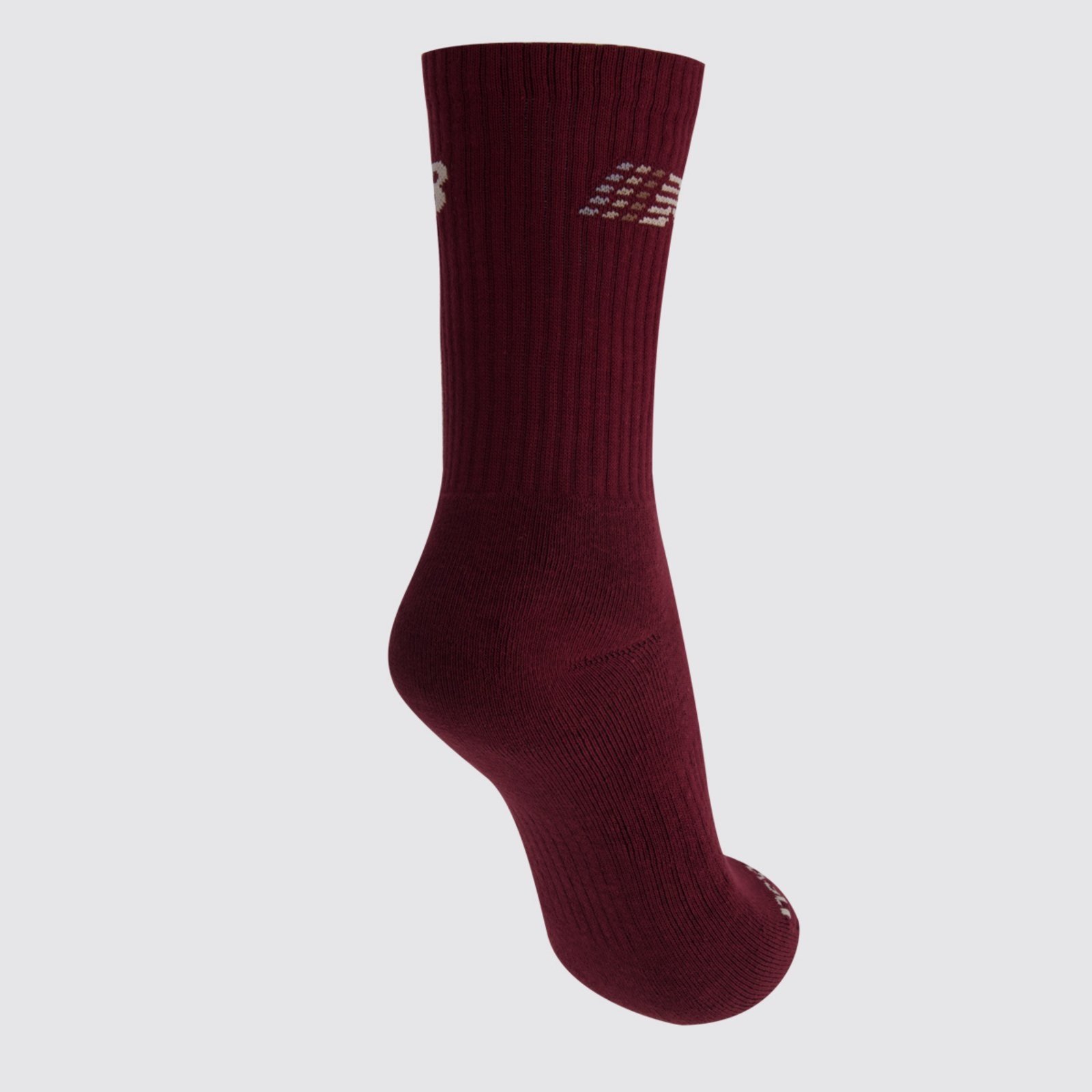 Vista 3 Meia New Balance Cano Alto Graphic Feminino Vinho vermelho New Balance vermelho