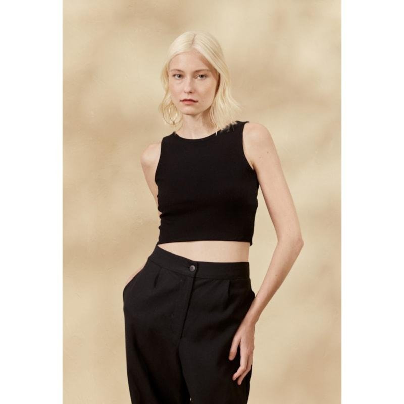 Cropped Regata Preto