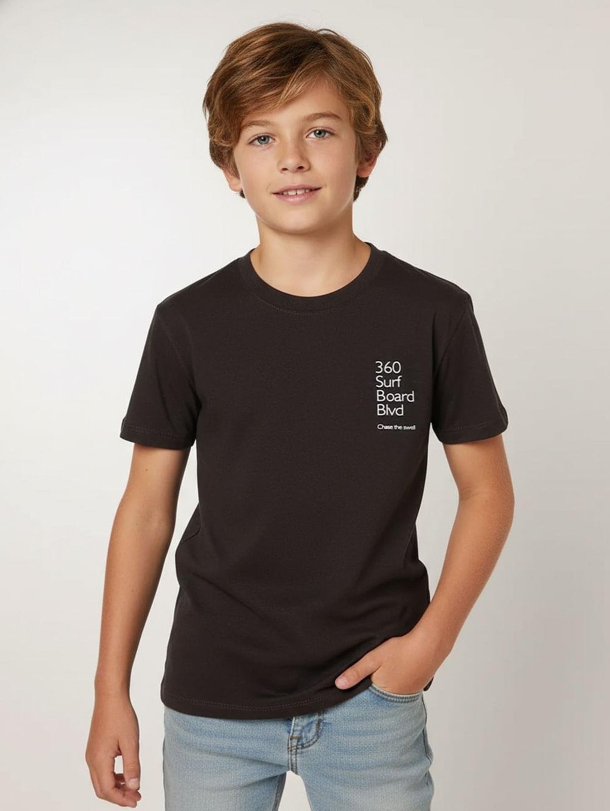 Infantil - Camiseta Oversized Juvenil Para Menino - MARROM