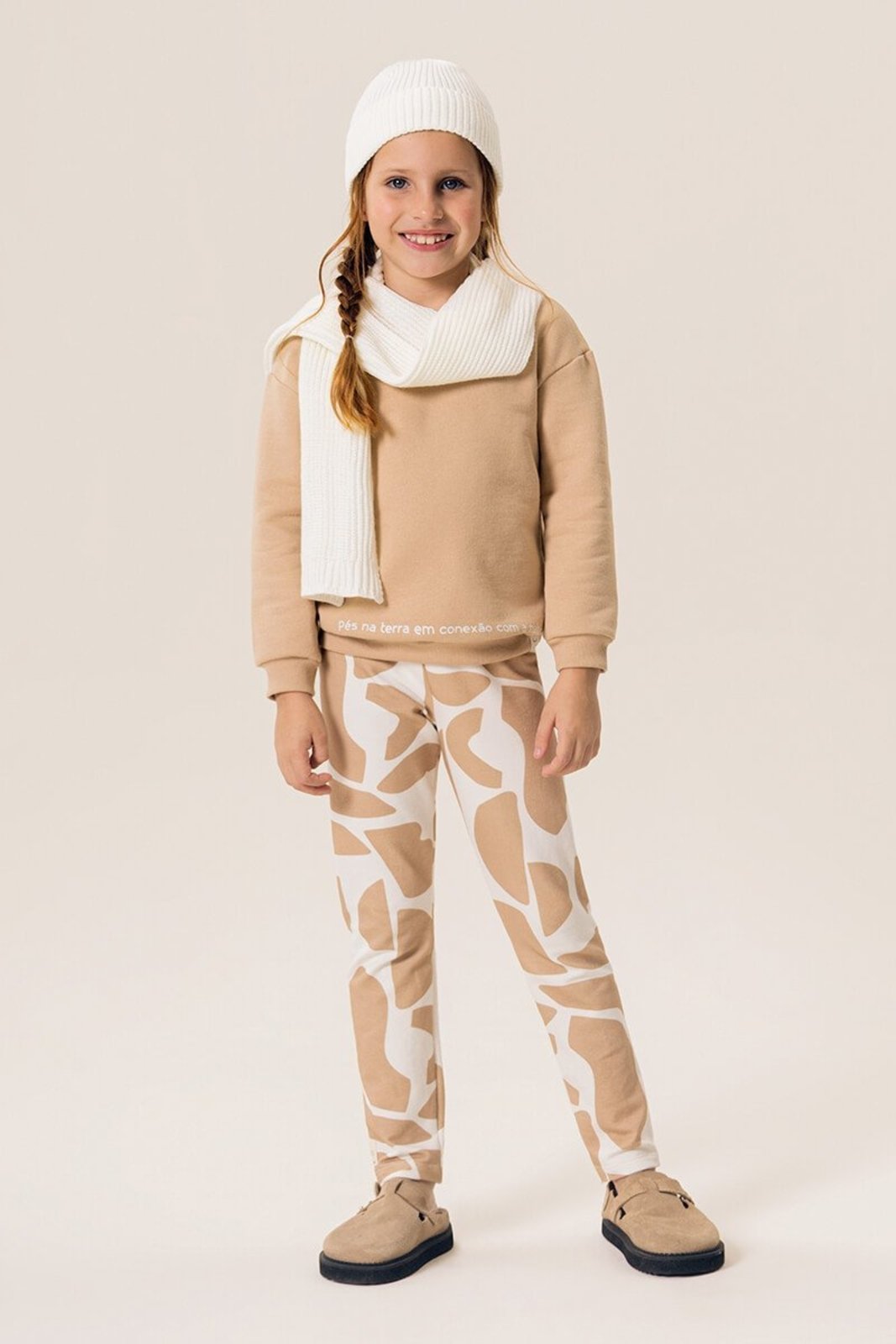 Infantil - Conjunto Bugbee Casaco Moletom e Legging em Molecotton Estampado