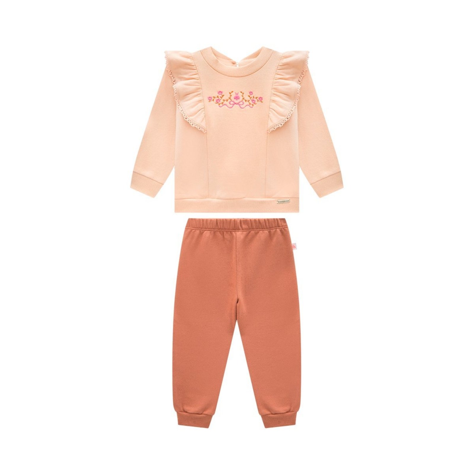Infantil - Conjunto Menina Blusão e Calça em Moletom