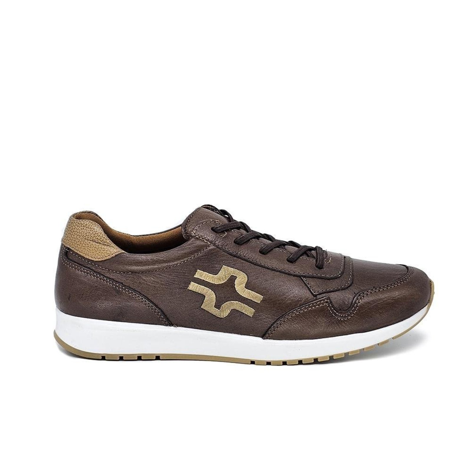 TIE32K TENIS AMARRAR TIE - COURO VTP TERRACOTA/RMA TOSTADO LUSTRO