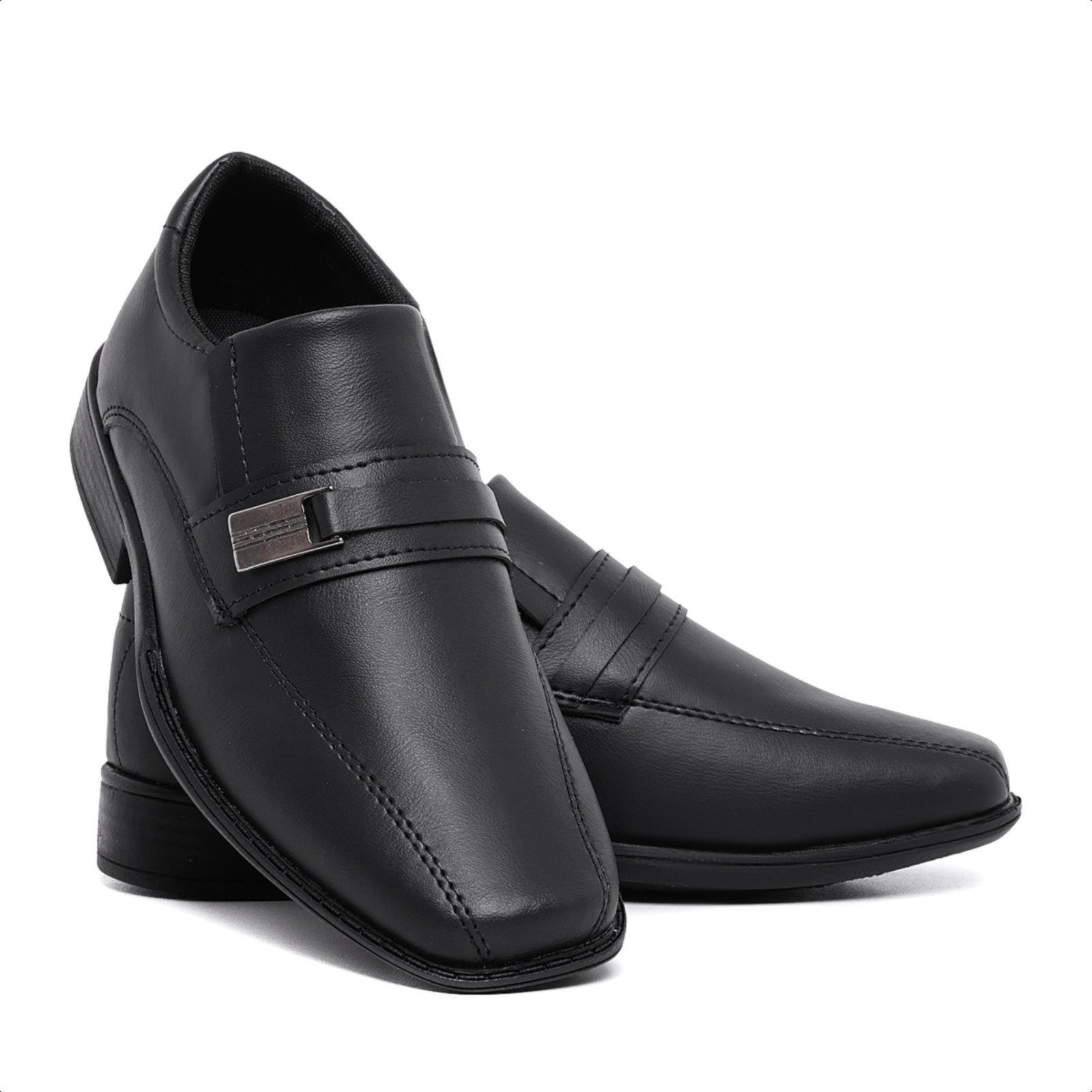 Sapato Social Para Menino Daminho Festa Formatura Macio Moderno 445 Preto