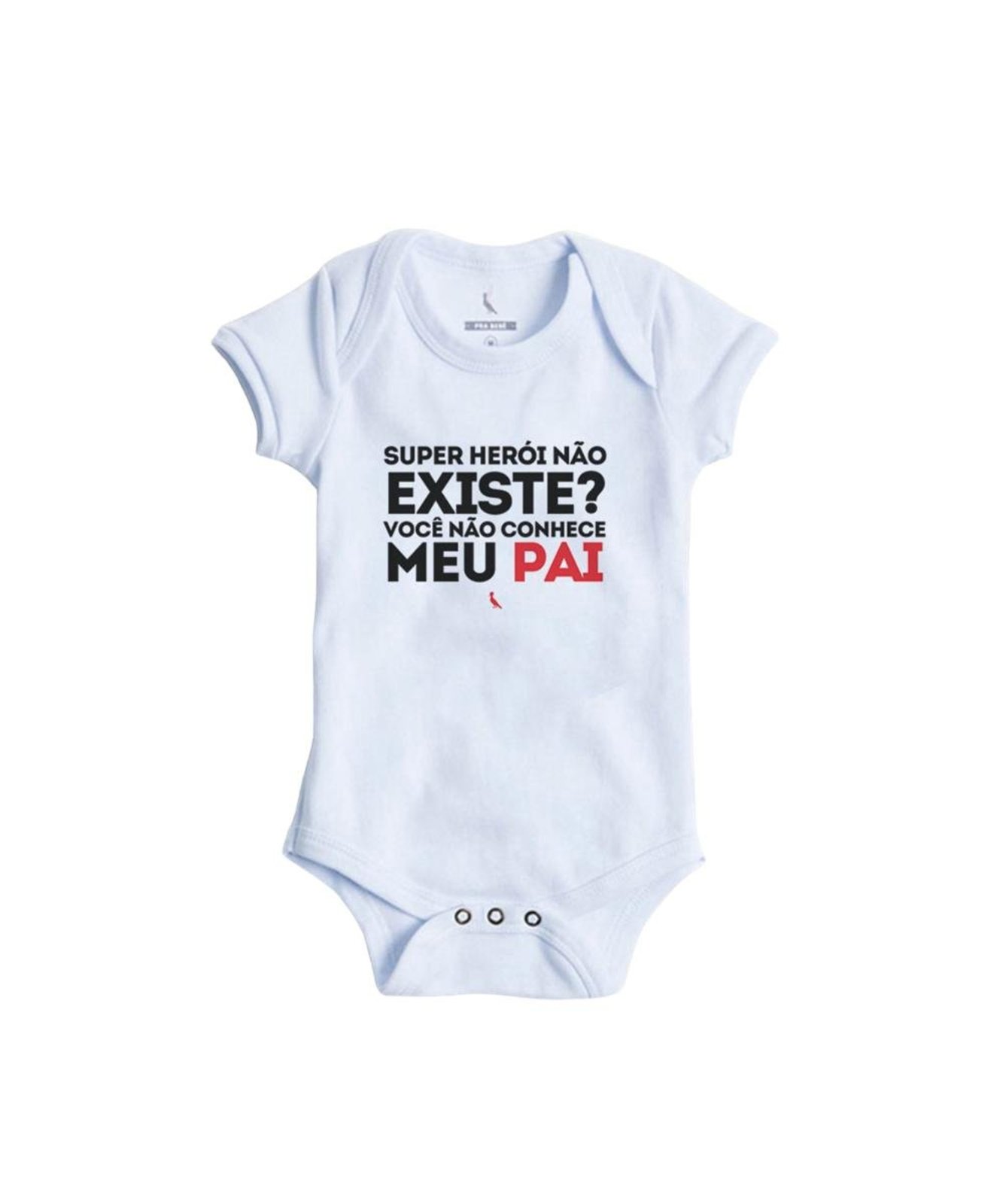 Vista 2 Infantil - Body Super Pai Reserva Mini branco Reserva Mini branco