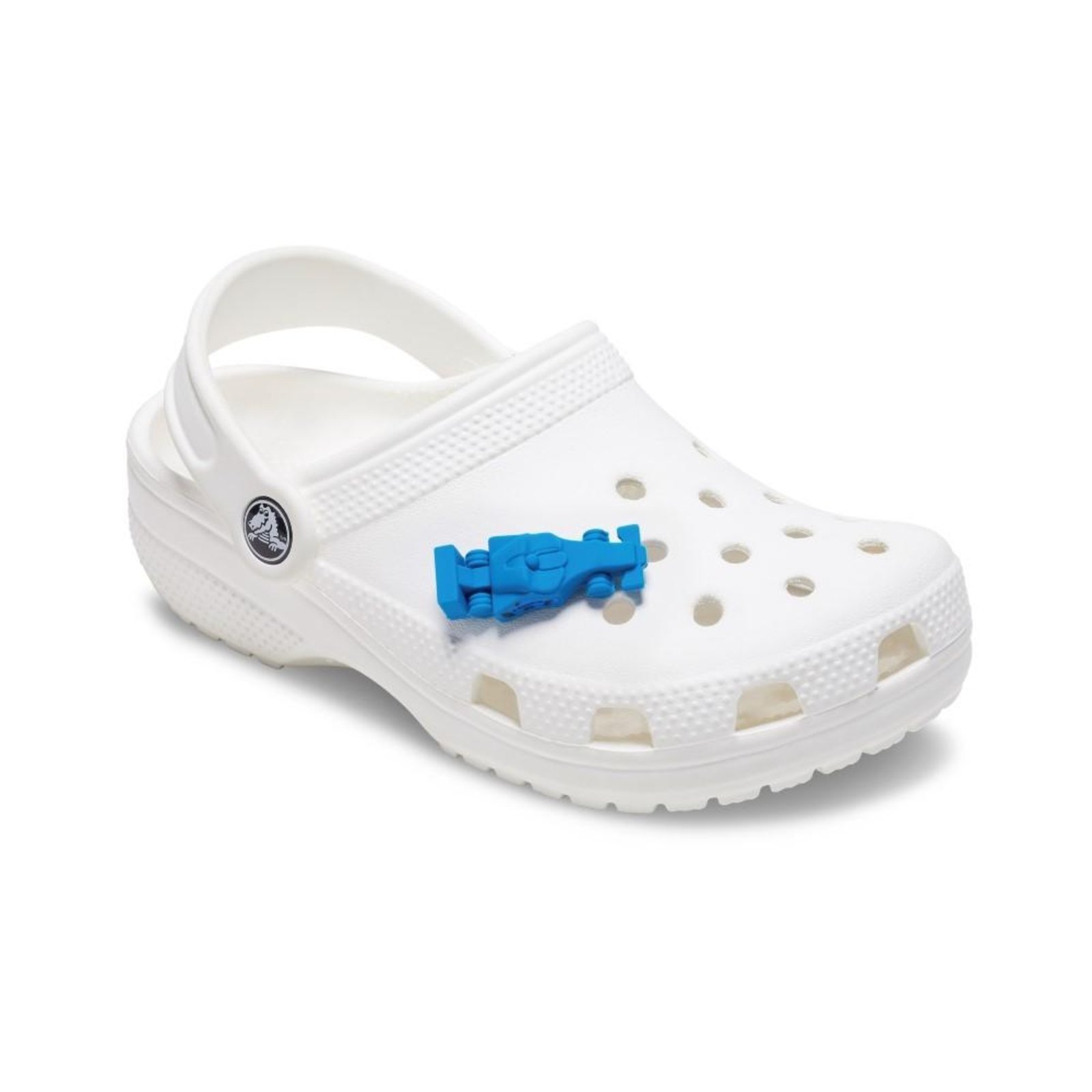 Vista 3 Infantil - Jibbitz™ Carro de Corrida Azul 3D Branco Crocs branco azul