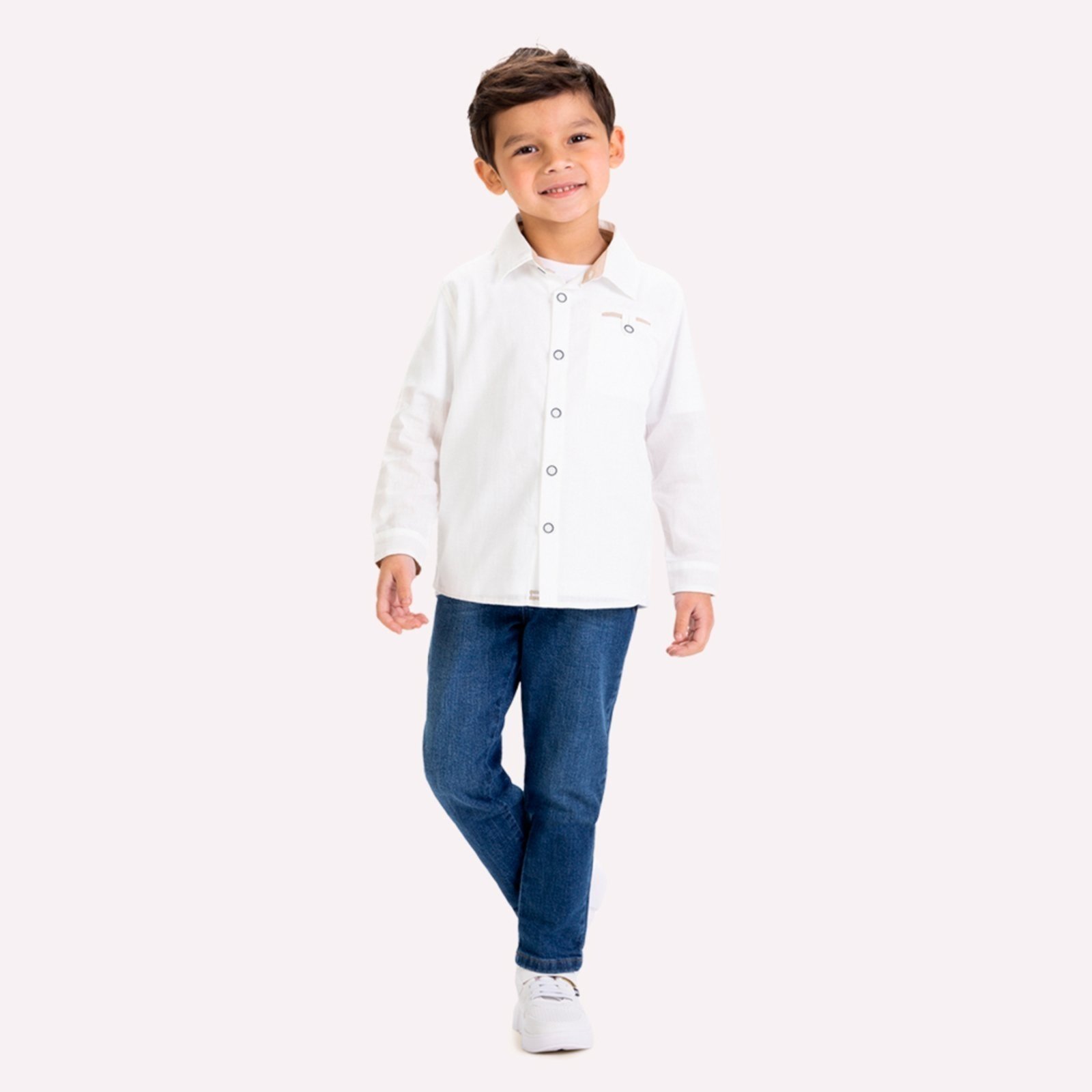 Infantil - Camisa Menino em Algodão Milon