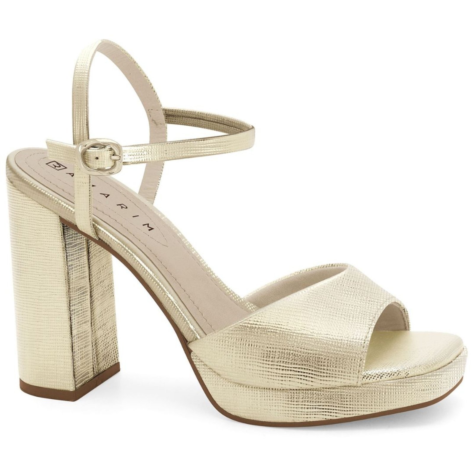 Sandália Feminina Alta Meia Pata Ouro Ramarim 2557201-6