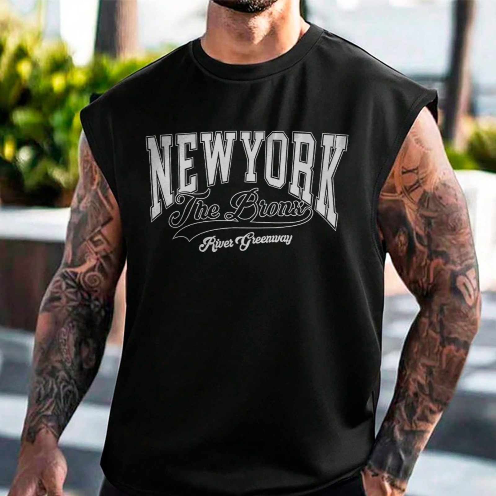 Camiseta Regata Machão New York Bronx Streetwear Urban Style Preto