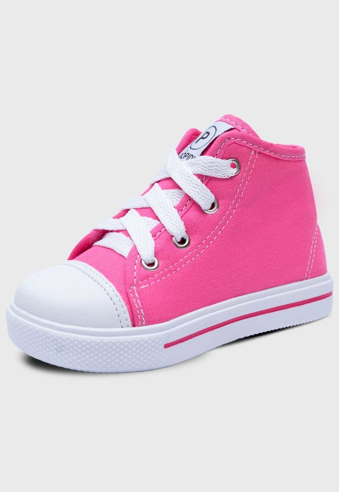 Infantil – Tênis Feminino Pópidi Pop Star Menina Cano Alto Pink