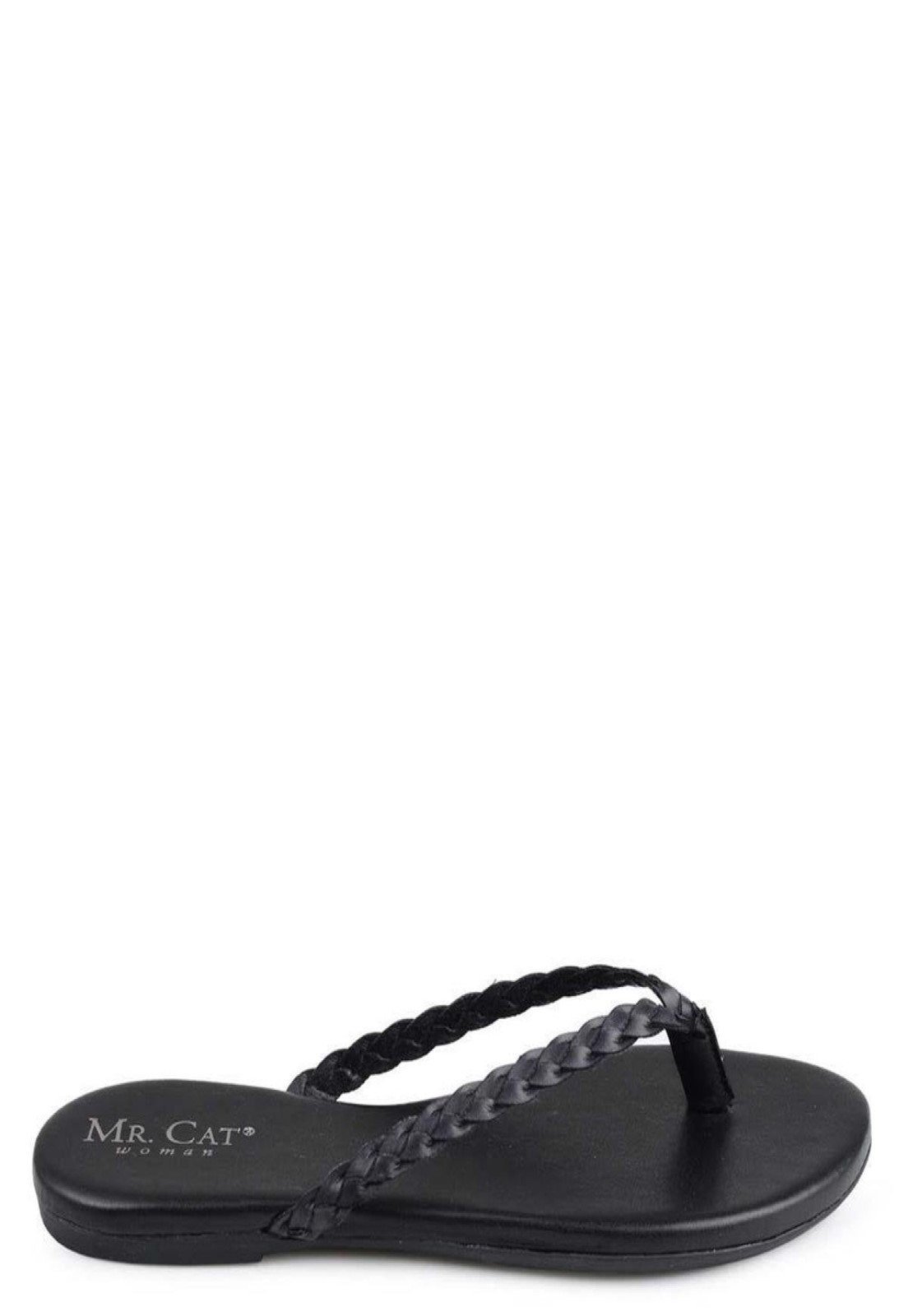 Rasteira Slide Dedo Trancinha Feminina Mr. Cat – Preto PRE248PT