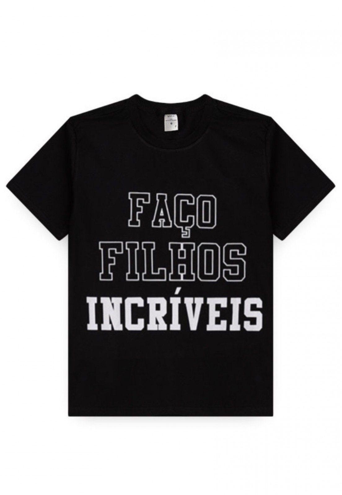 Vista 3 Infantil - Camiseta Platinum Adulto Faço Filhos Incríveis Preta PLATINUM KIDS preto PLATINUM KIDS preto