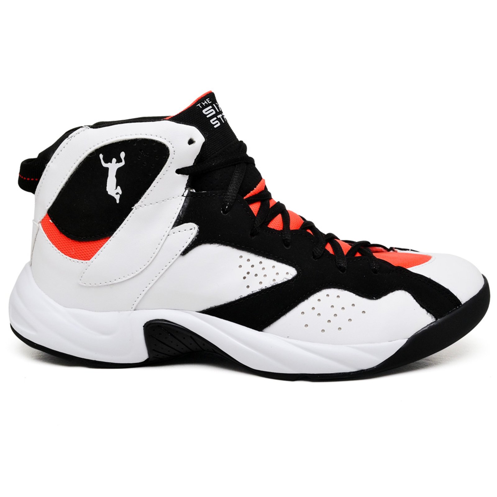 Vista 2 Tênis Basquete Adrenaline Forma Especial ao 48 Laranja branco branco