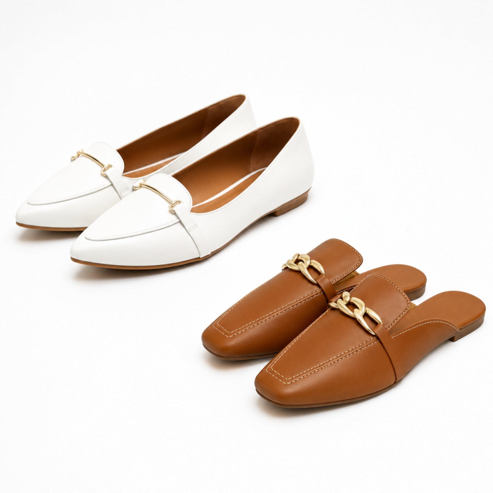 Sapatilha Elegante Leve Confortável e Mule Calce Fácil Macio - Kit Ideal Para o Dia a DIa