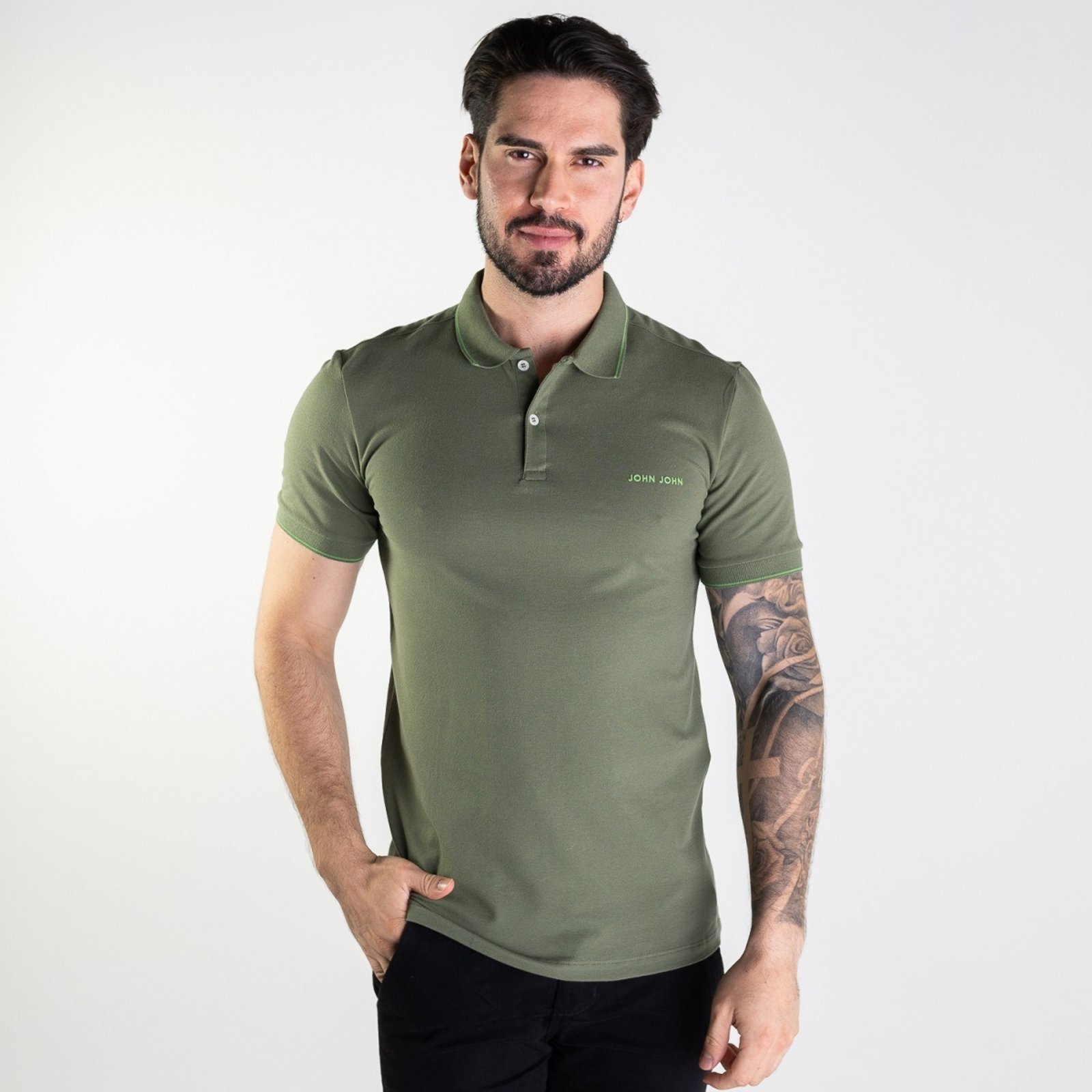 Camisa Polo John John Eletric Verde