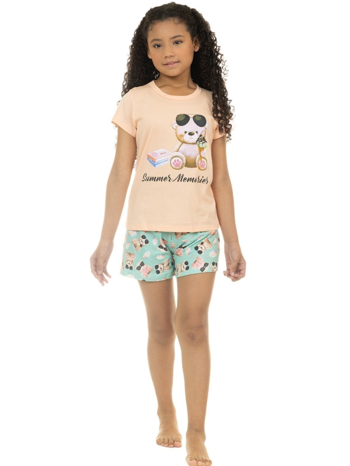 Pijama de Verão Menina Magicamente Memórias de Verão