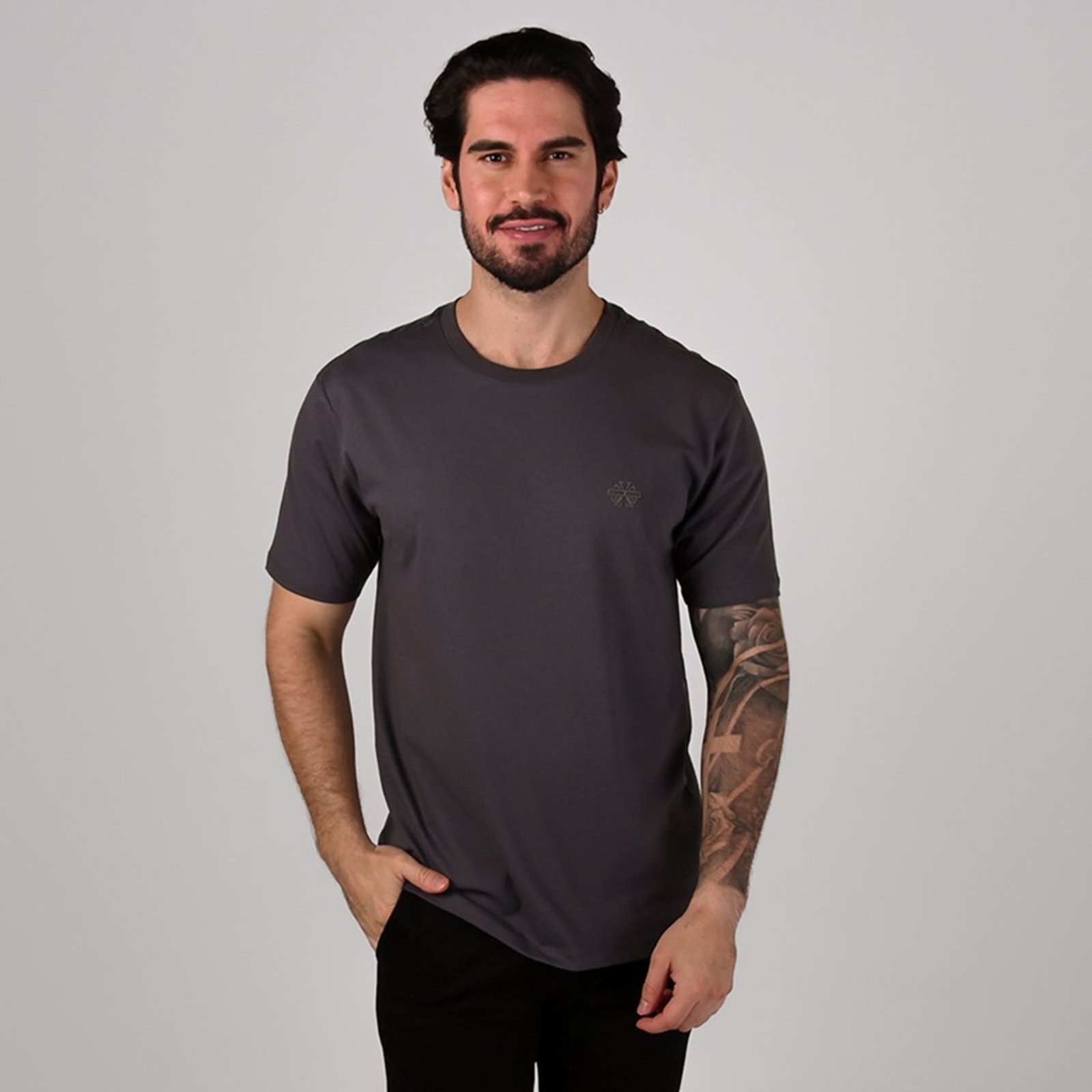 Camiseta Malha John John Reg Light Cinza