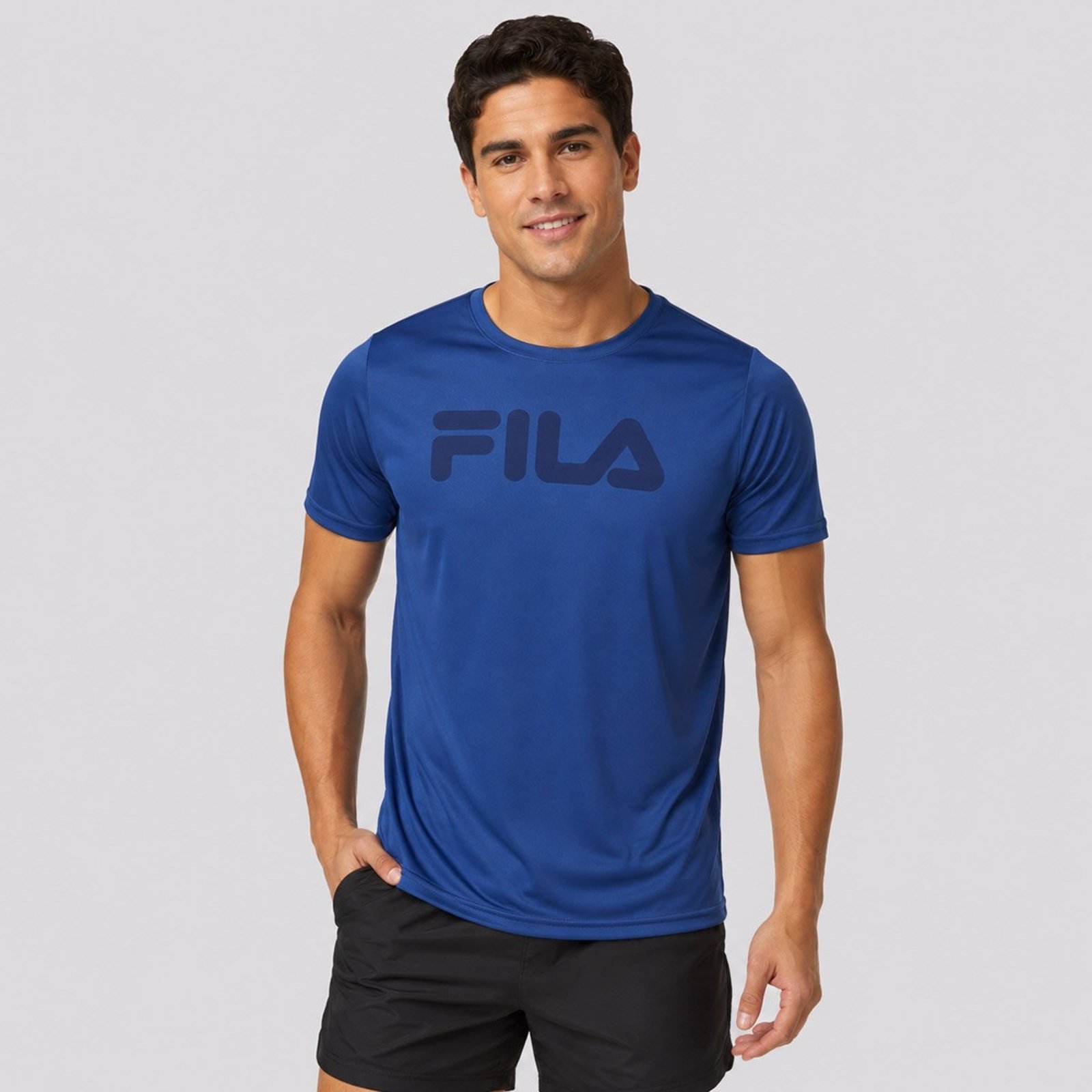 Camiseta Fila Basic Sports Graphic Azul Escuro