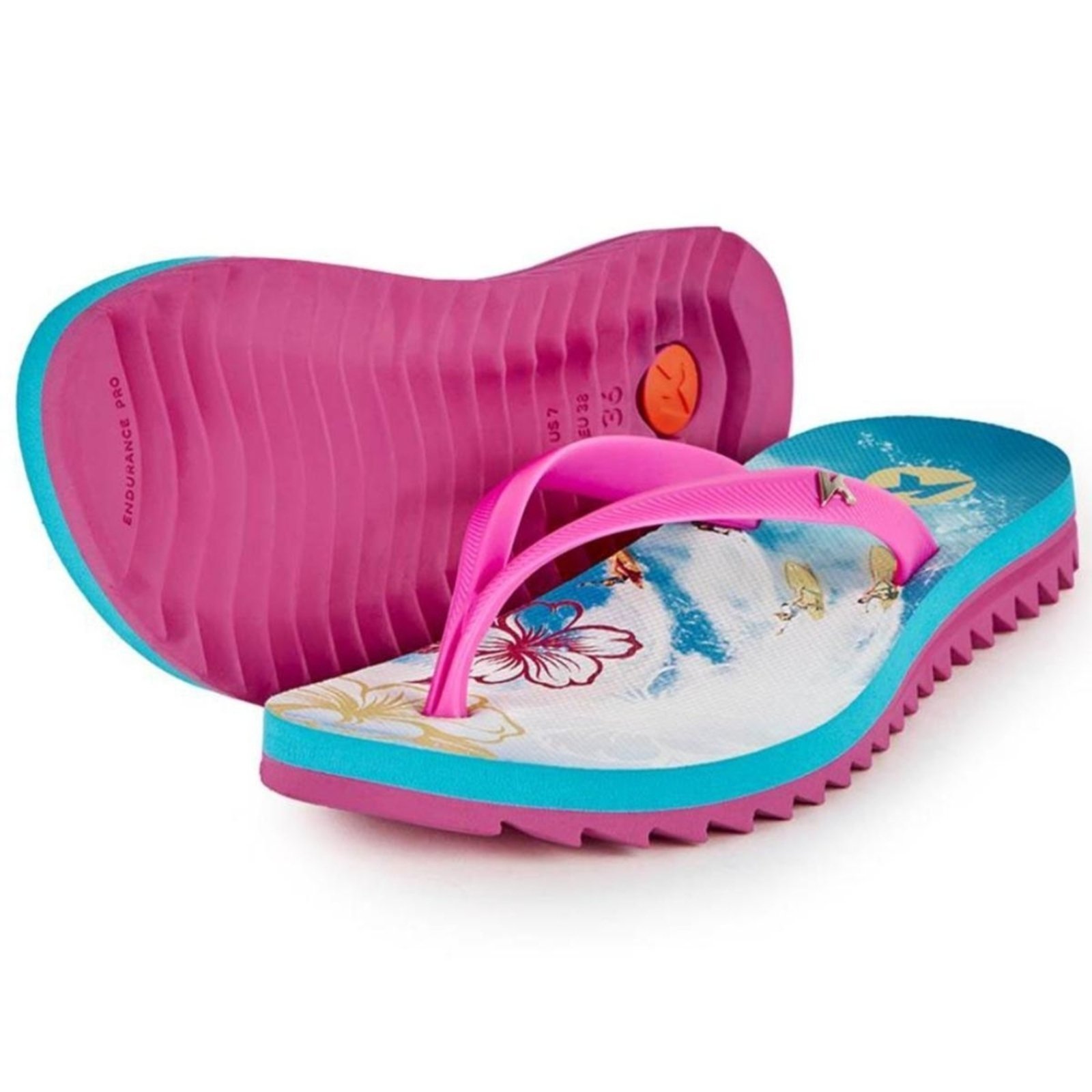 Chinelo Kenner Ibiza Surf Feminino - Rosa e Azul