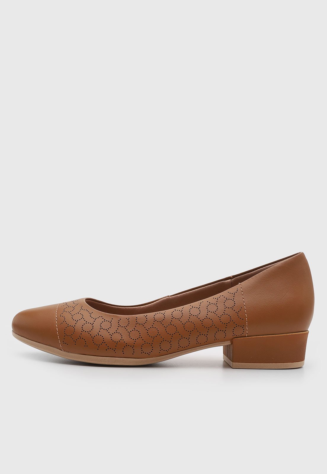 Scarpin Feminino Usaflex Salto Baixo Caramelo