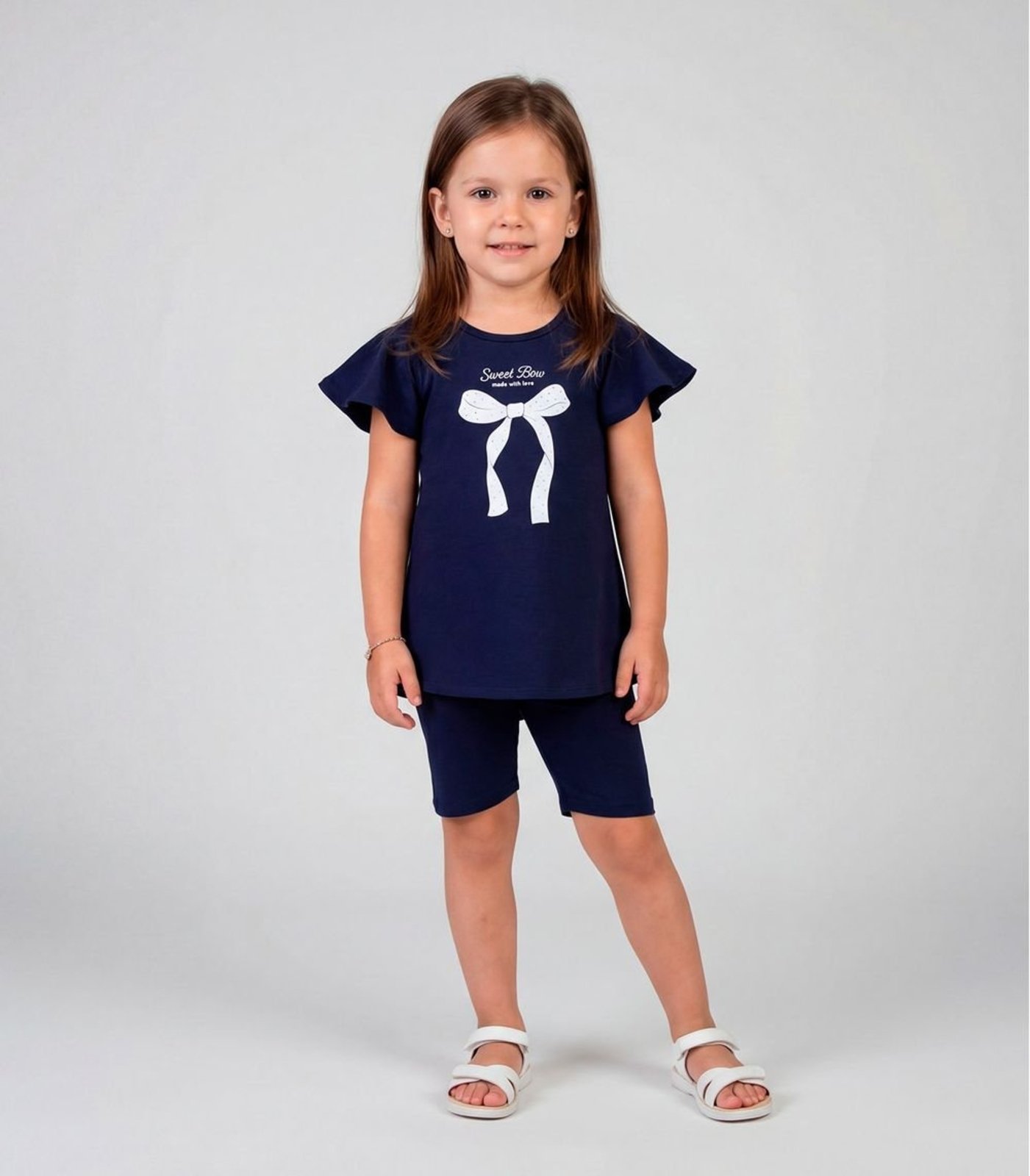Infantil - Conjunto Menina Blusa E Ciclista Select Azul