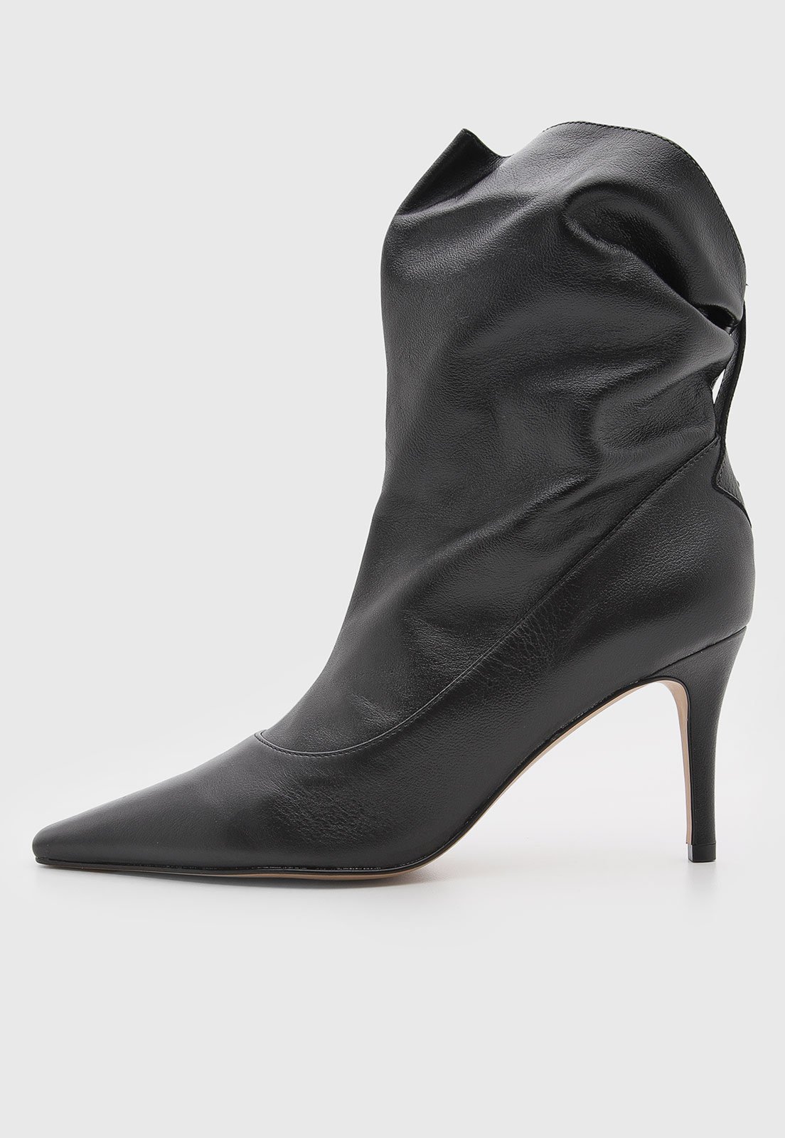 Bota Feminina Capodarte Cano Médio Couro Preto