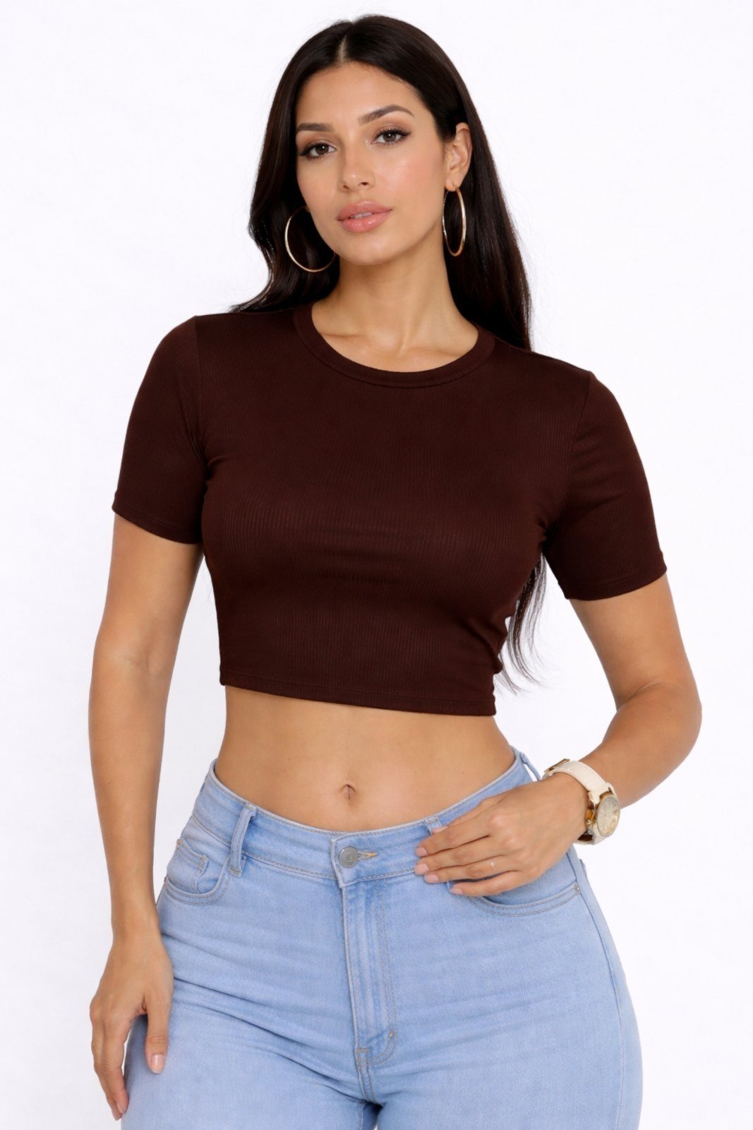 Vista 2 Cropped D Bell Outlet Fashion Ribana preto D BELL OUTLET FASHION preto