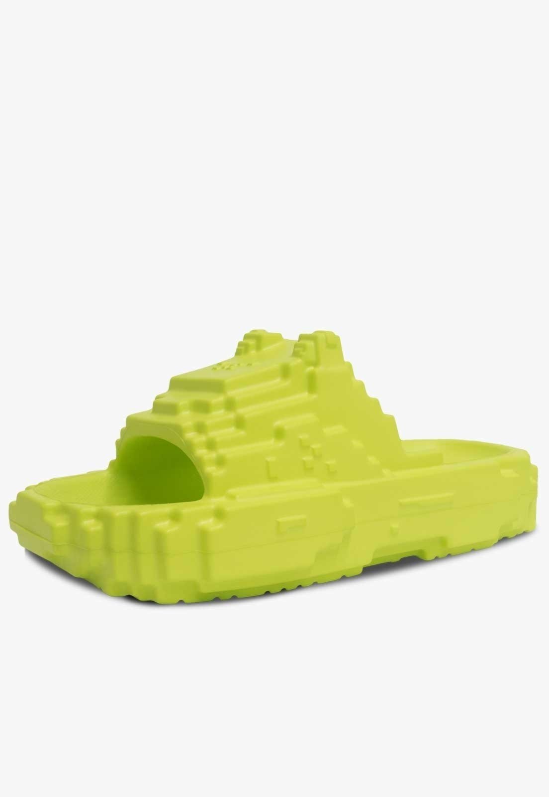 Infantil - Chinelo Slide Pópidi Minecraft Eva Leve Verde Neon