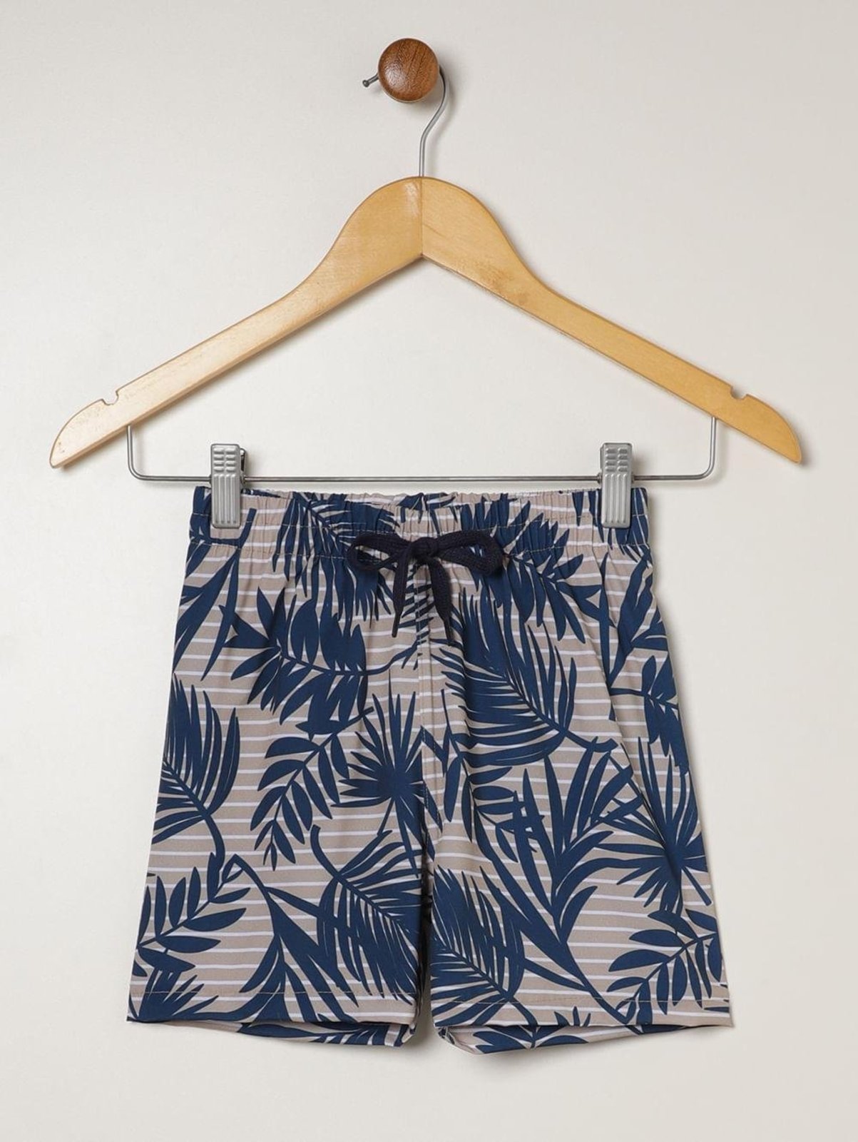 Infantil - Bermuda Estampada Para Menino - CAQUI