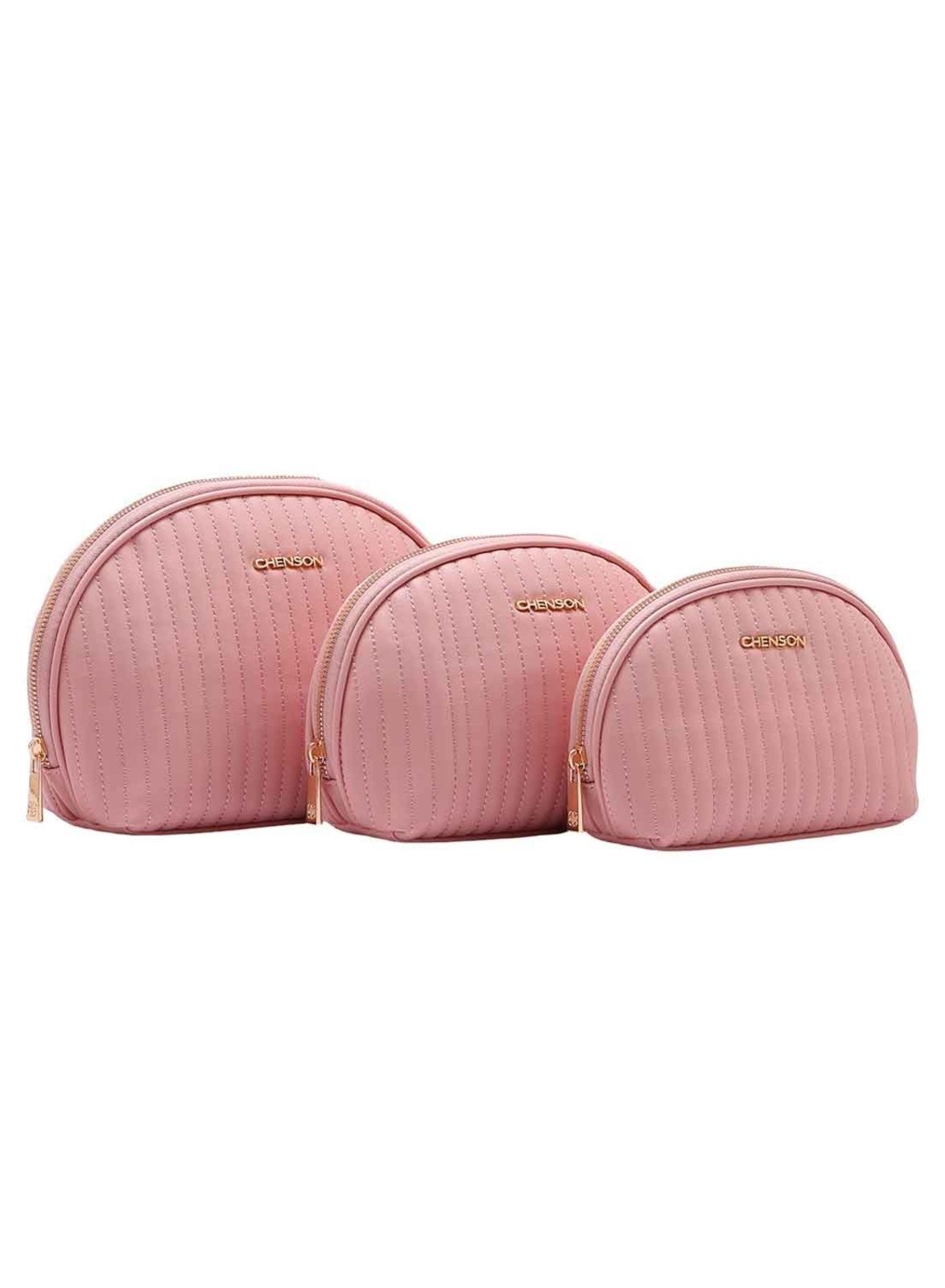 Kit 3 Necessaire Feminina Chenson Original Frasqueira Viagem Rosa 0484917