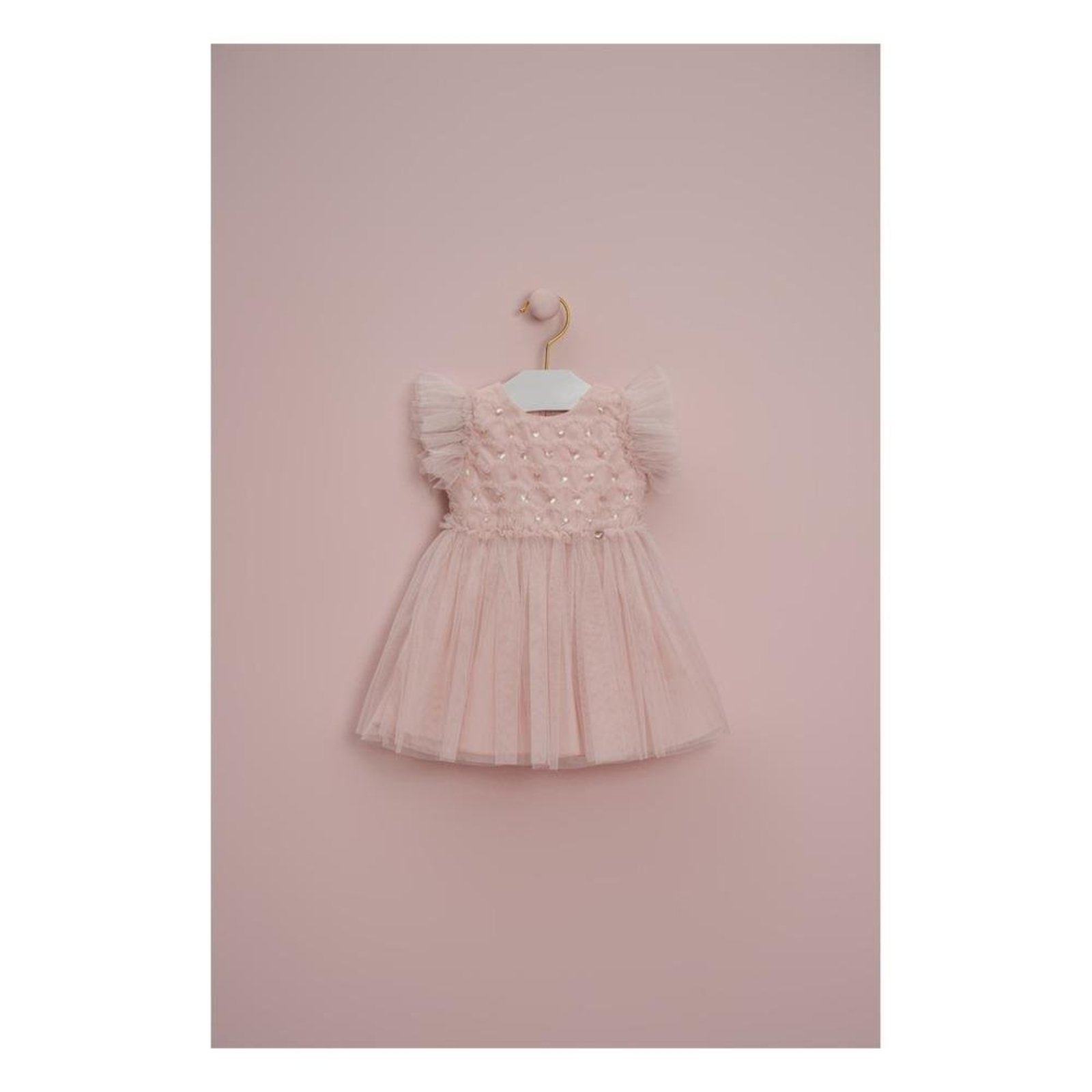 Infantil - VESTIDO DE TULE COM BABADOS E BRILHO PETIT CHERIE 1 Rosa