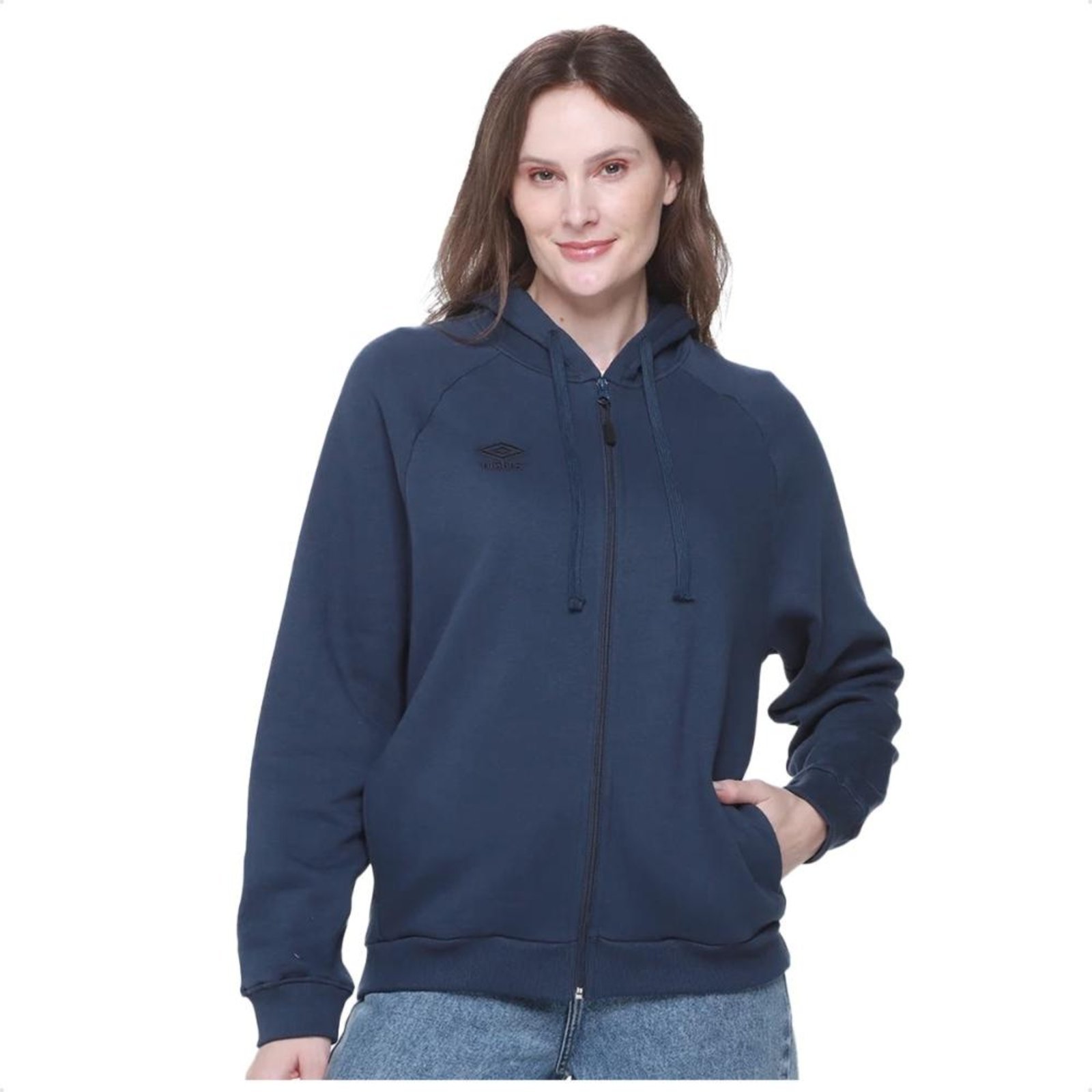 Vista 3 Jaqueta Umbro Essential Comfy Unissex azul Umbro azul
