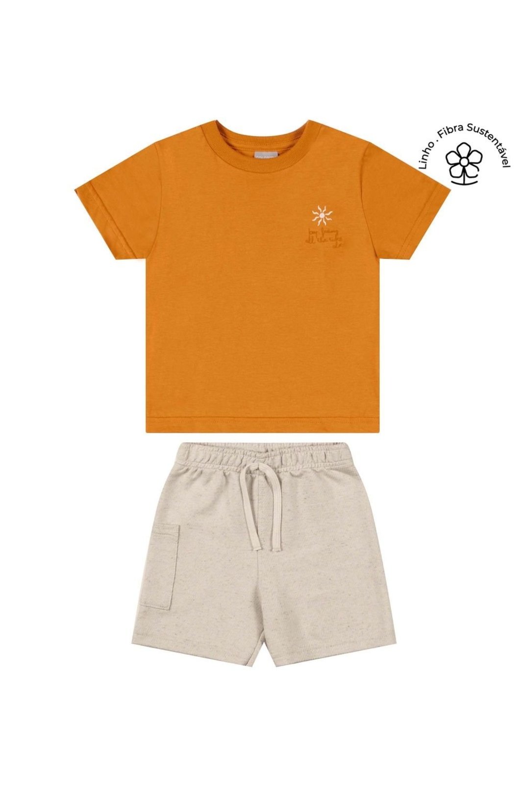 Infantil - Conjunto Menino Estampa Costas Colorittá Laranja