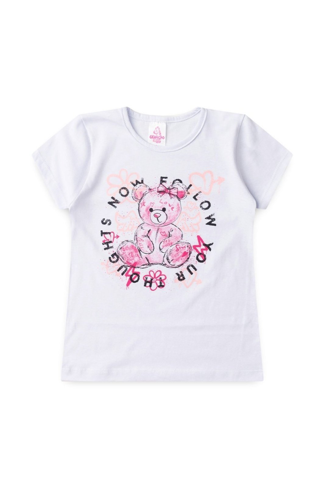 Infantil – Conjunto para Menina Blusa e Shorts Ursinho – GKS