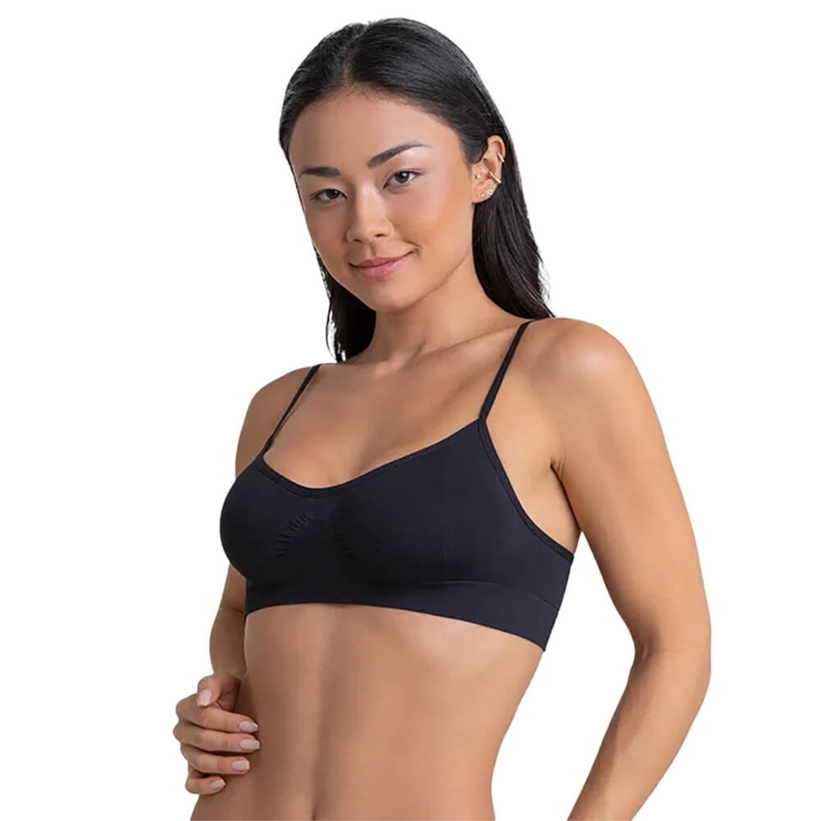 Top Clássico Sem Costura Loba Lupo 41100-001 Microfibra Preto