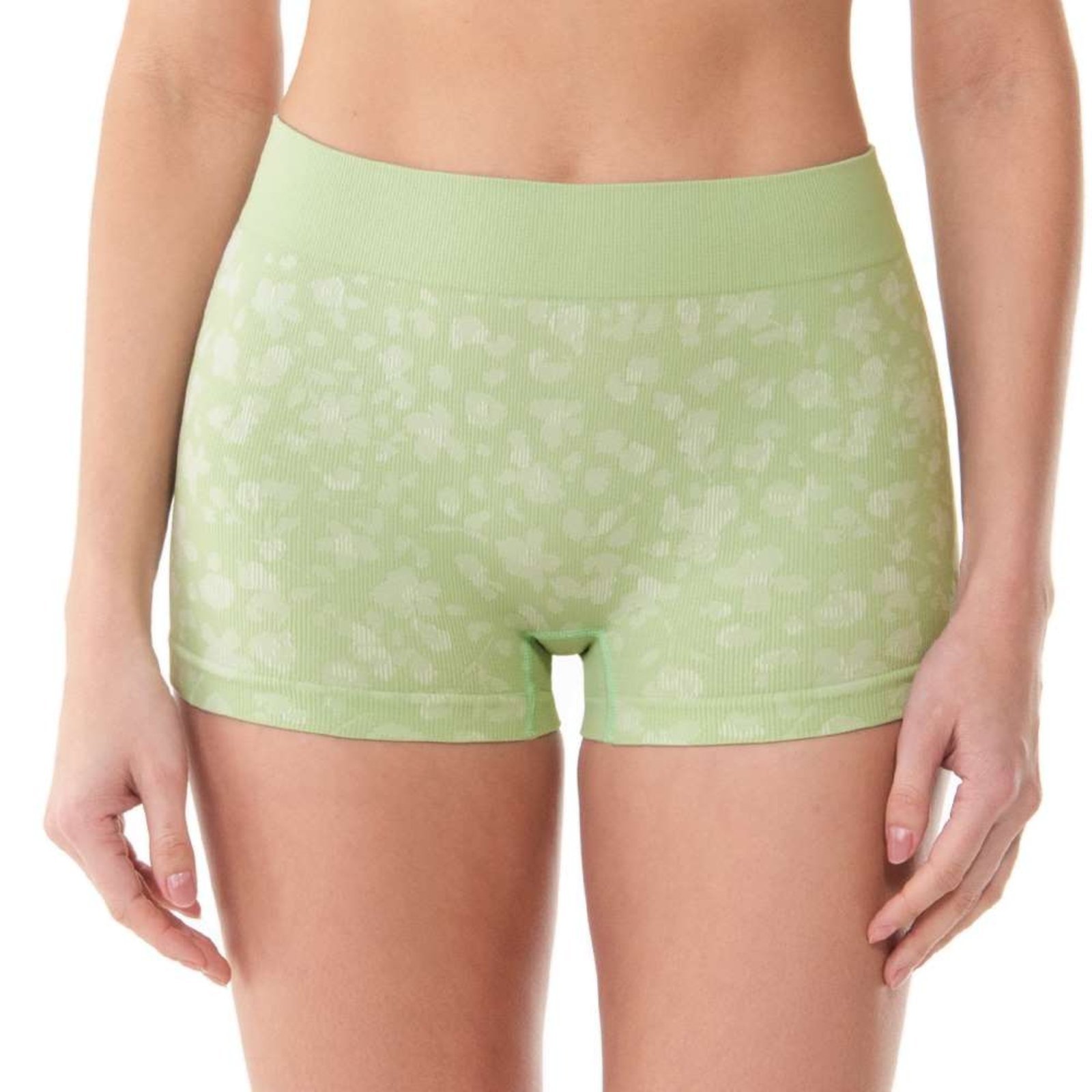 Calcinha Boxer Jacquard Sem Costura Verde Primavera