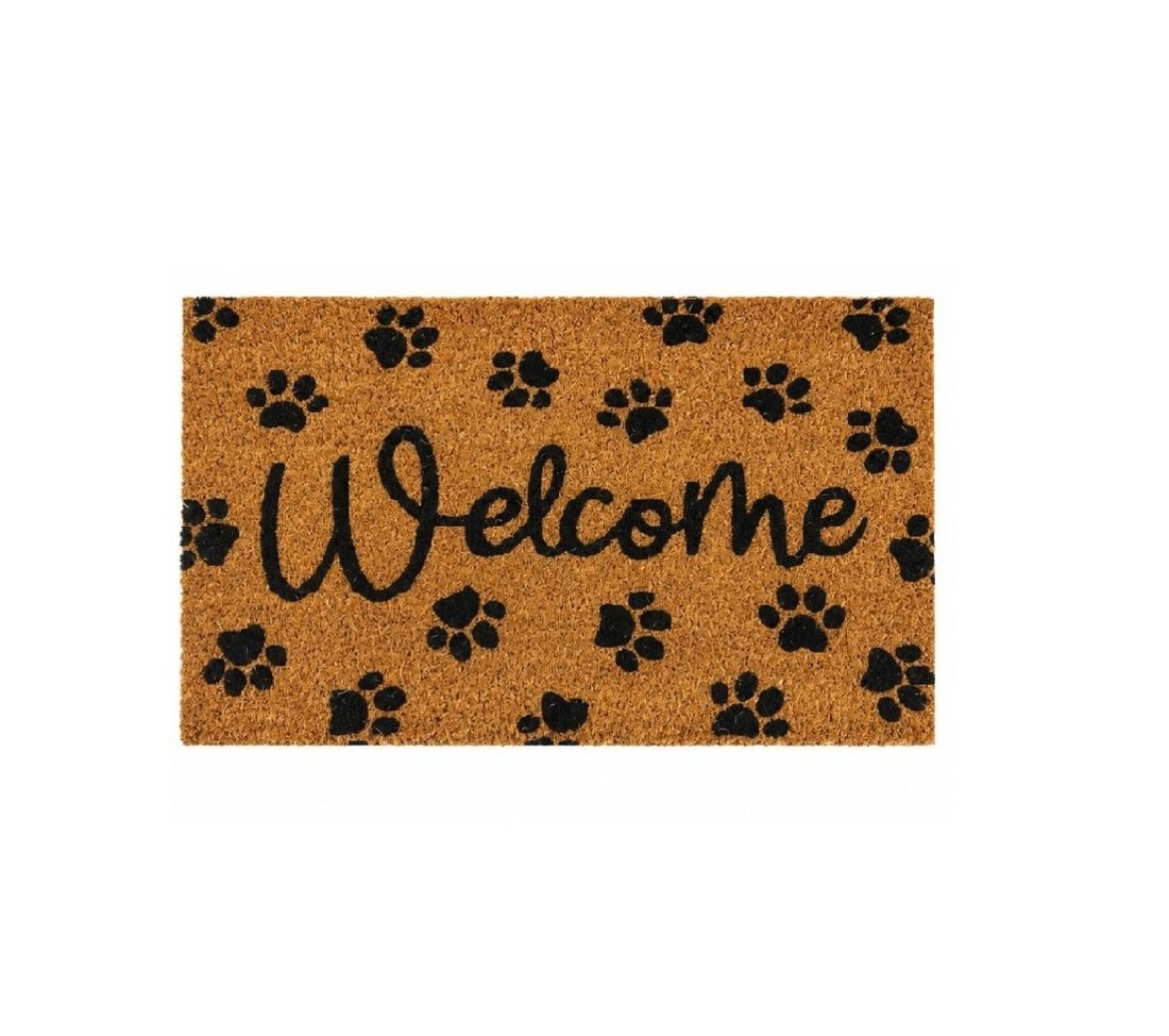 Capacho Retangular Fibra De Coco Base PVC 75x45cm - Komeco Welcome Pet