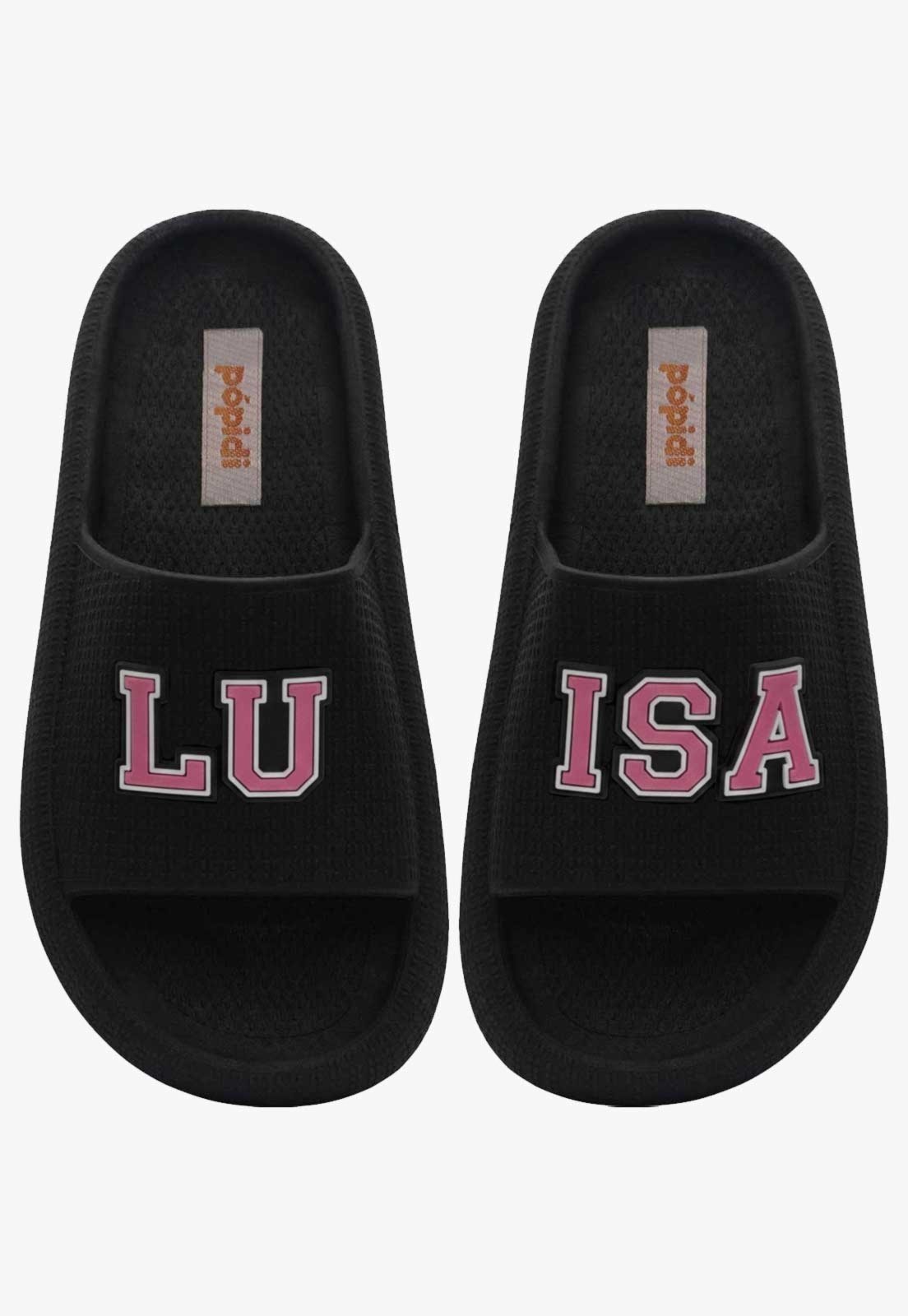 Infantil - Chinelo Pópidi Personalizado LUISA Estilo Nuvem Preto