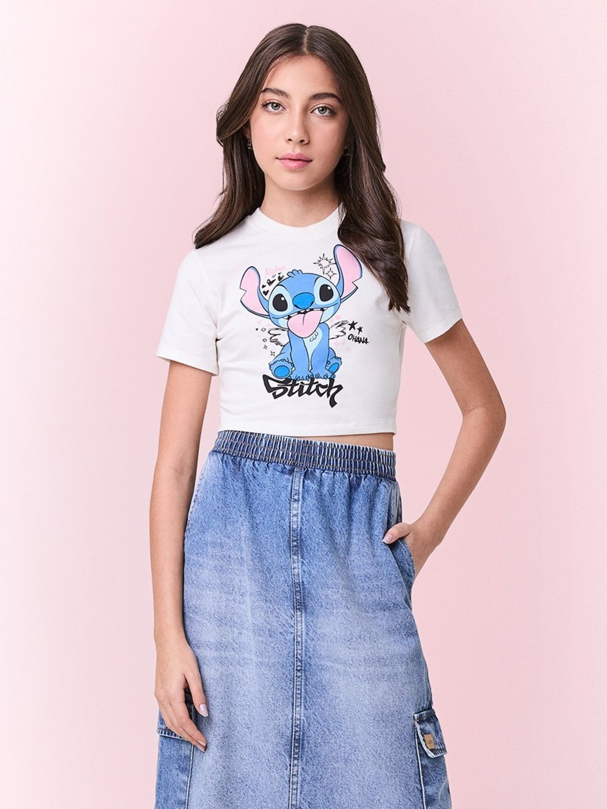 Baby Tee Off White do Stitch