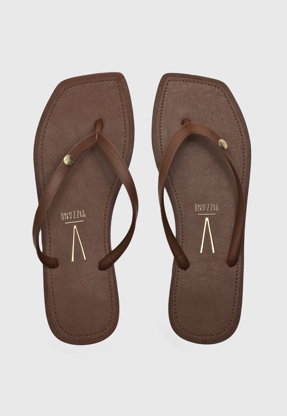 Chinelo Vizzano Logo Marrom