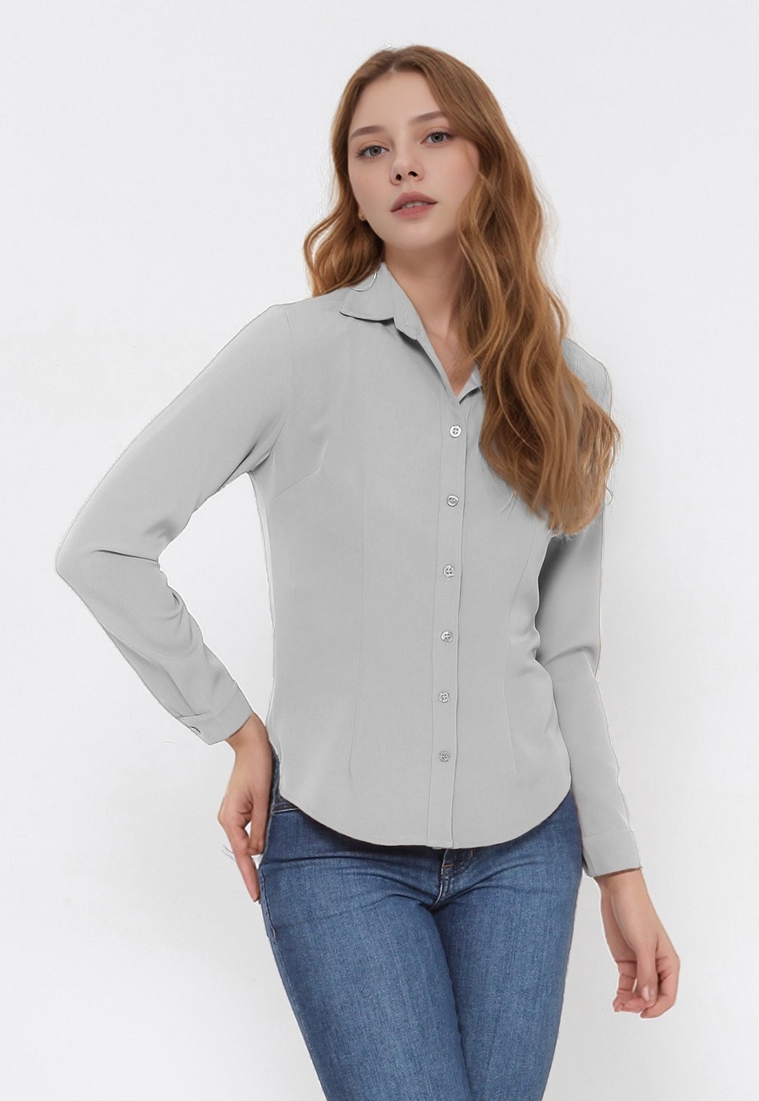 Camisa Intens Manga Longa Laguna Cinza