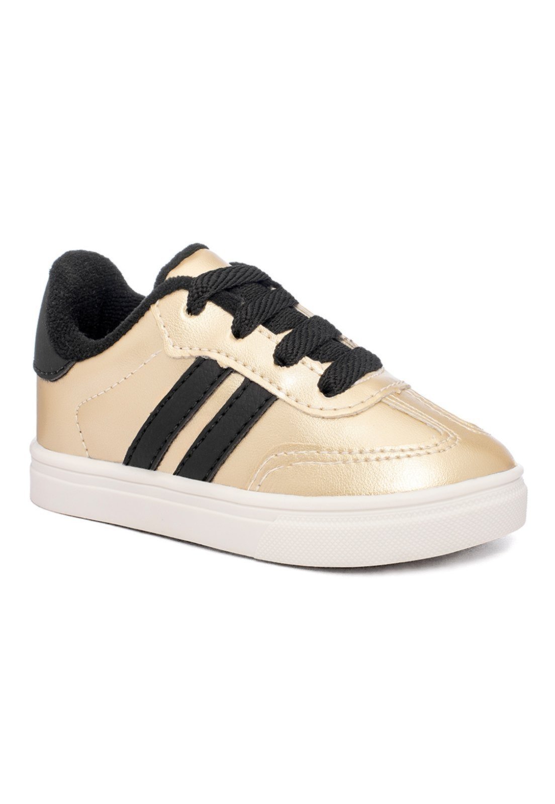 Vista 3 Infantil - Combo Tenis Casual Oculos Relogio Menina Funfy 340A dourado Funfy dourado