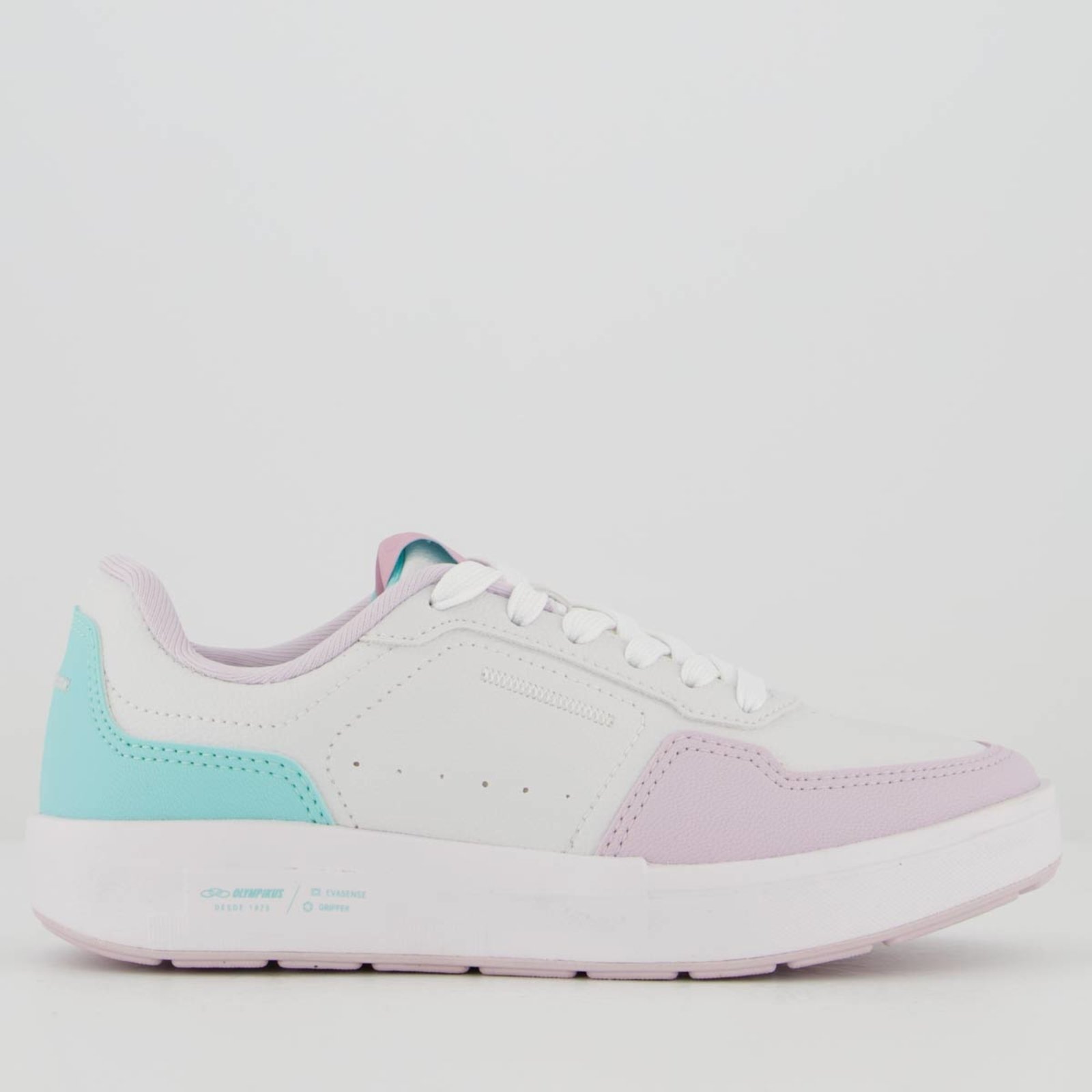 Vista 2 Tênis Olympikus Versa Juvenil Branco e Rosa branco rosa OLYMPIKUS branco rosa