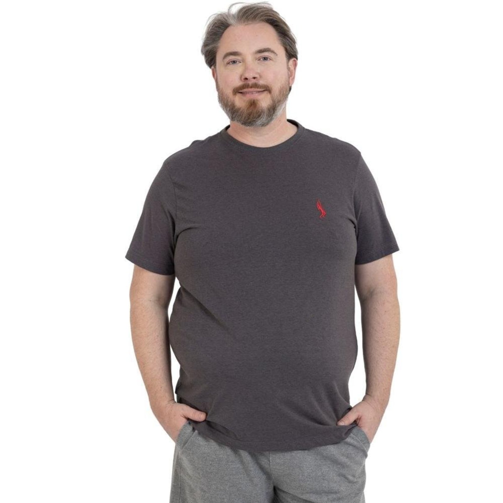 Kit 2 Camiseta Plus Size Básica Casual Masculina Confortável em Malha Leve