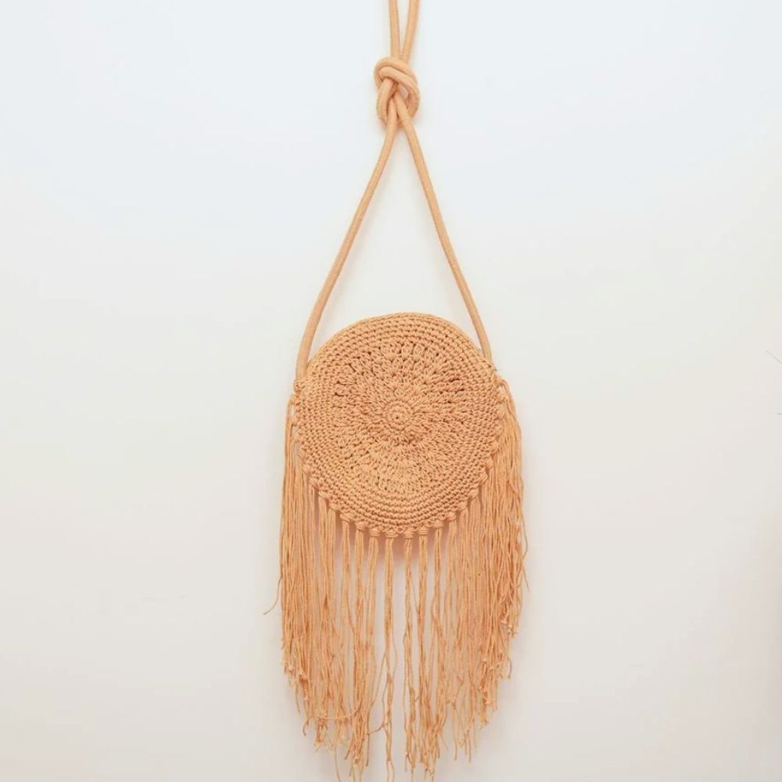 BOLSA DE PRAIA REDONDA EM ALGODÁO C/ ALÇA – SANTORINI – Bege – MELLOW BRAZIL